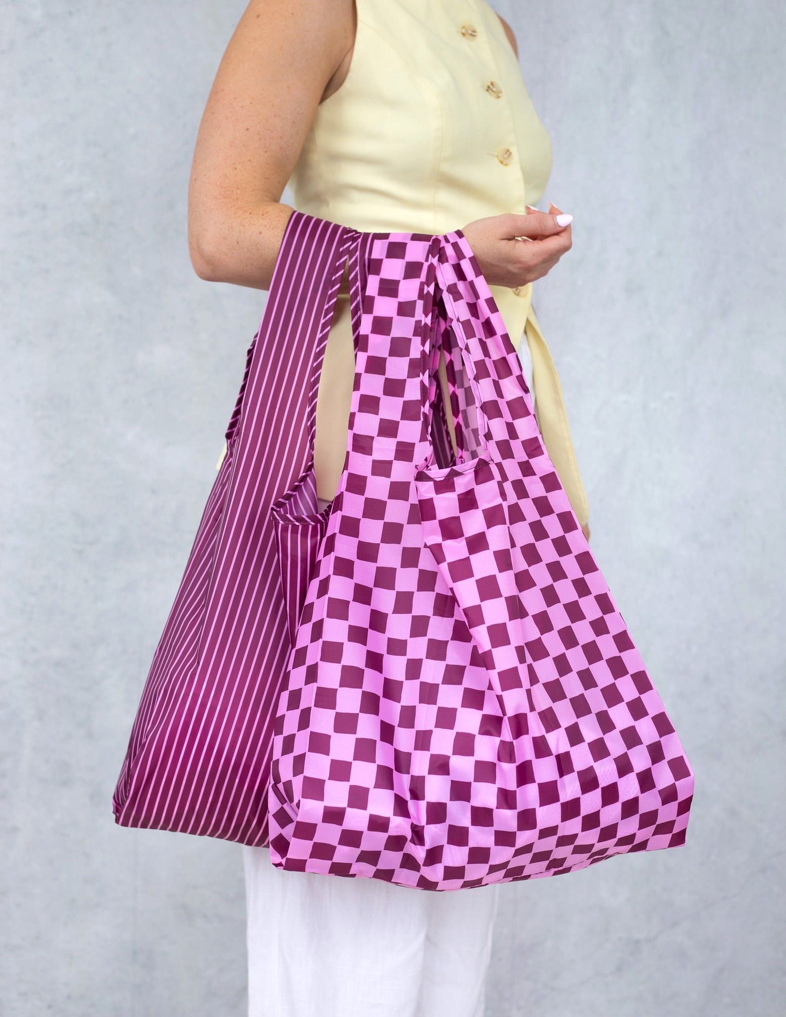 MontiiCo Shopper Bag 2 Pack Ruby