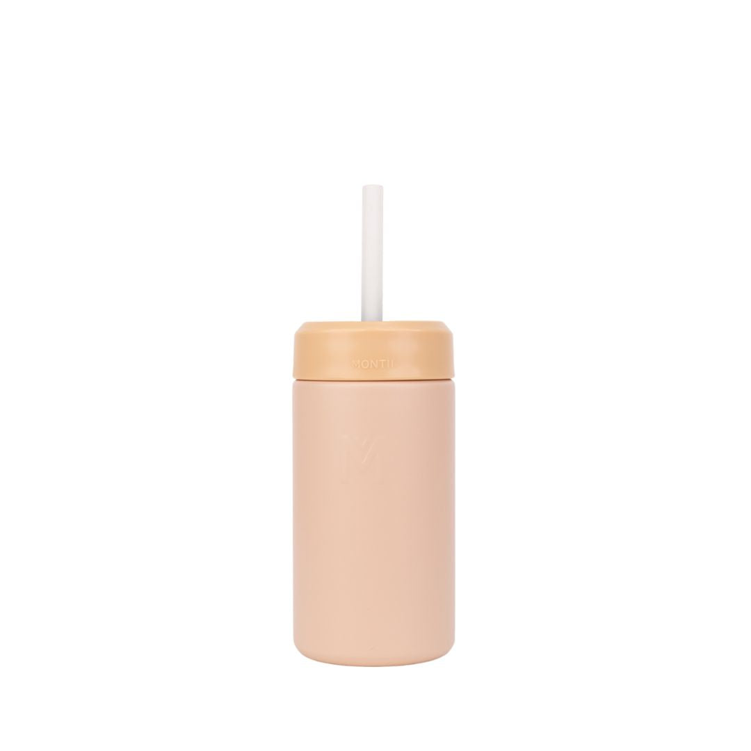 MontiiCo Fusion 350ml Smoothie Cup & Silicone Straw - Dune
