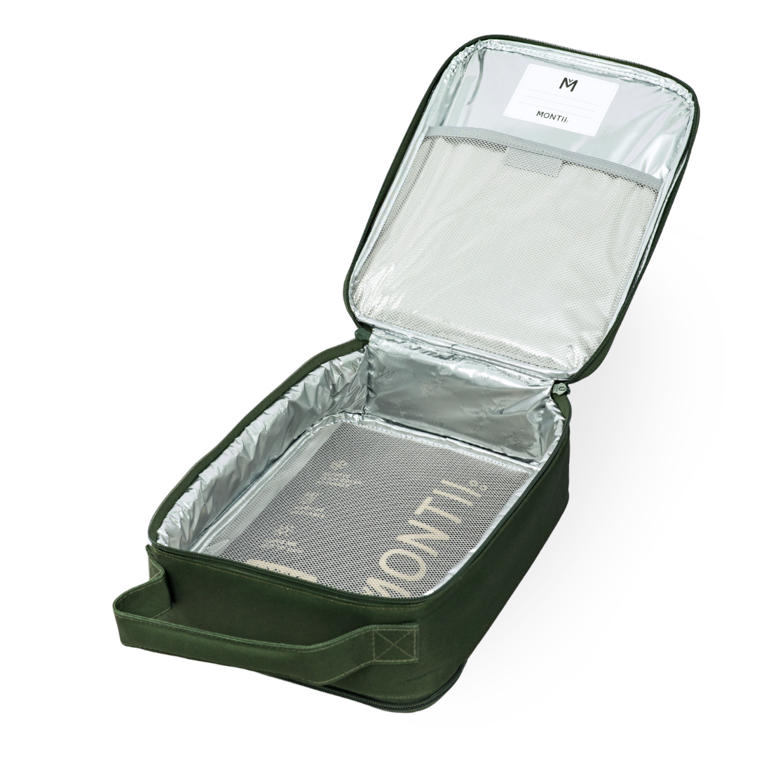 MontiiCo Large Insulated Lunch Bag Khaki