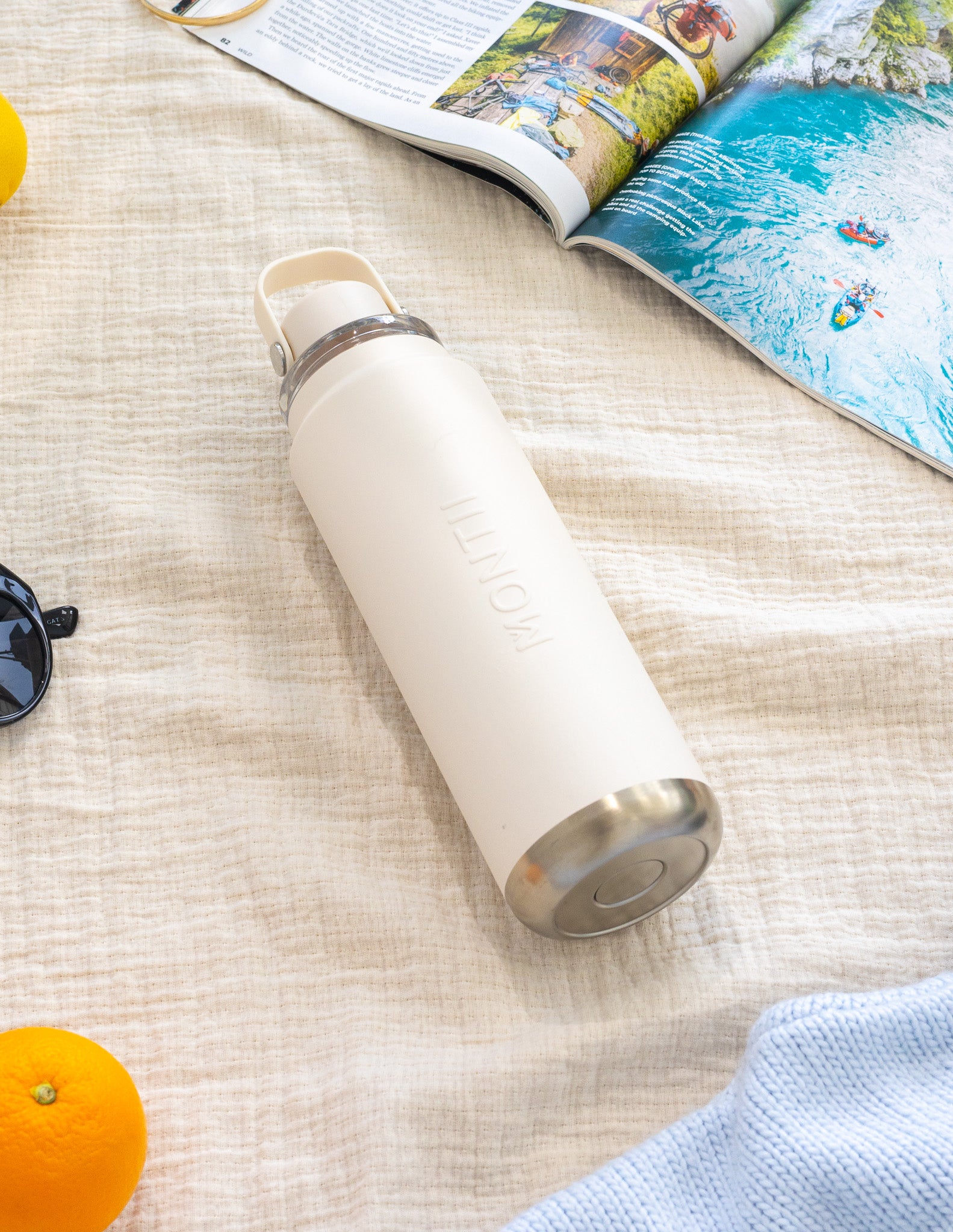 MontiiCo Quench Drink Bottle 700ml - Cream