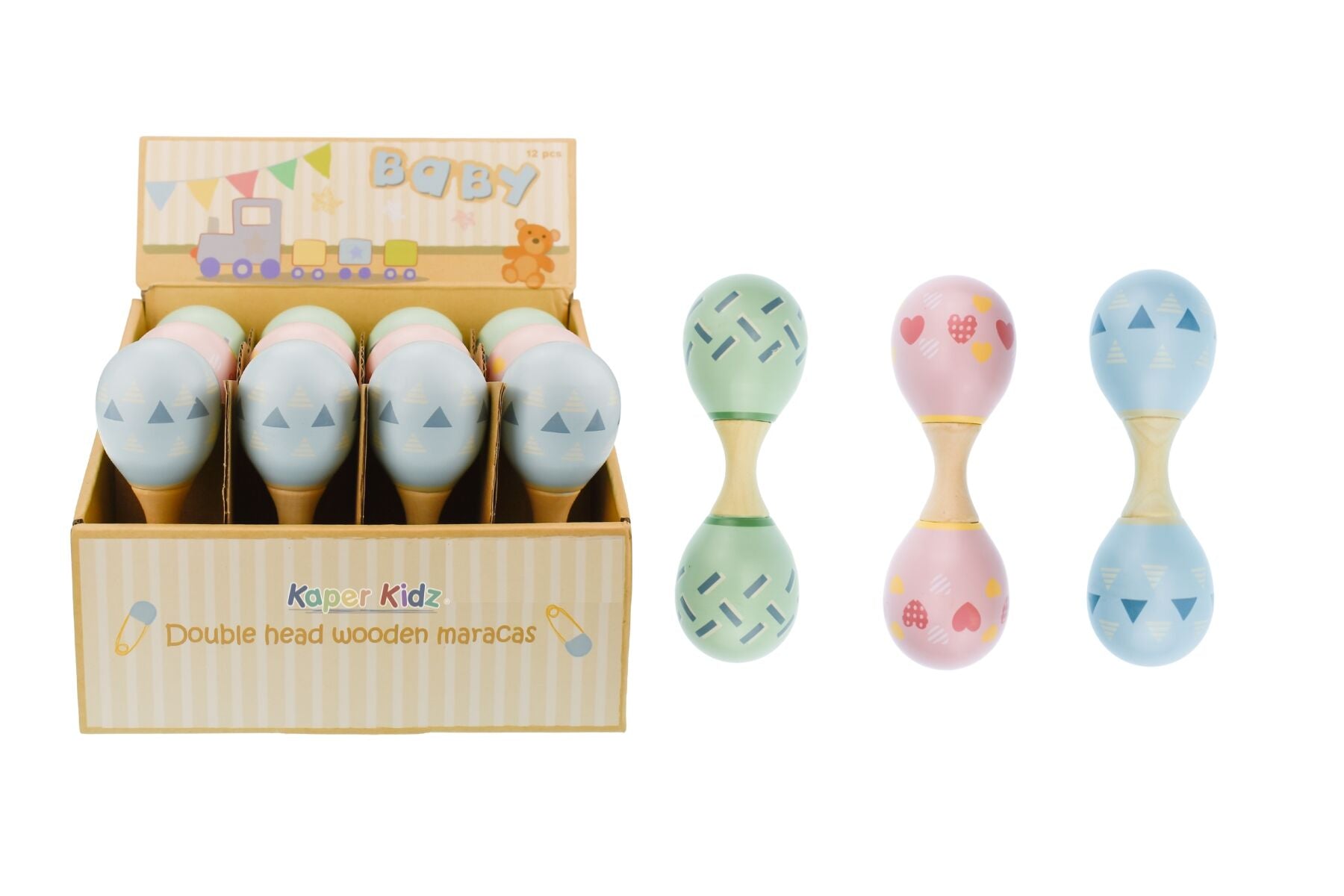 Rainbow Maraca Rattle Double Ended