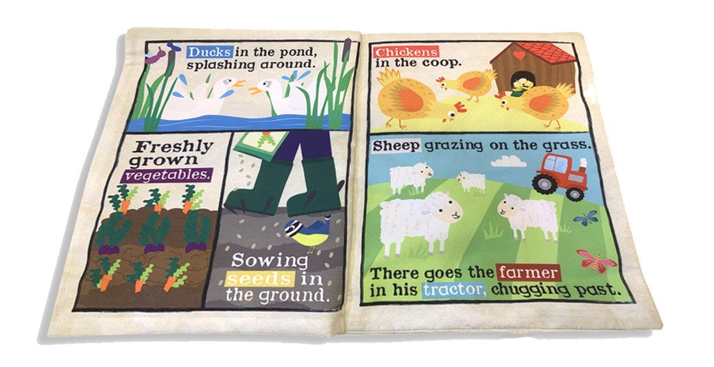 Jo and Nics Crinkly Cloth Book Farm Animals