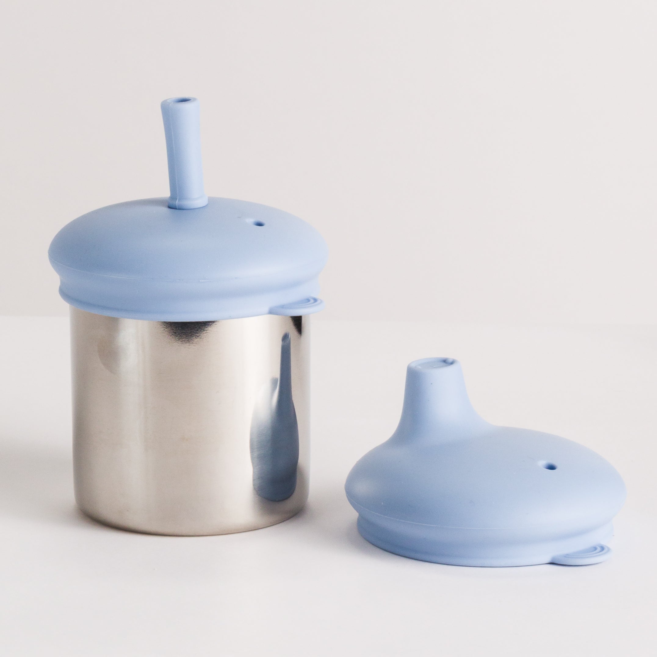 Nestling Stainless Insulated Sip and Straw Cup Dusty Blue