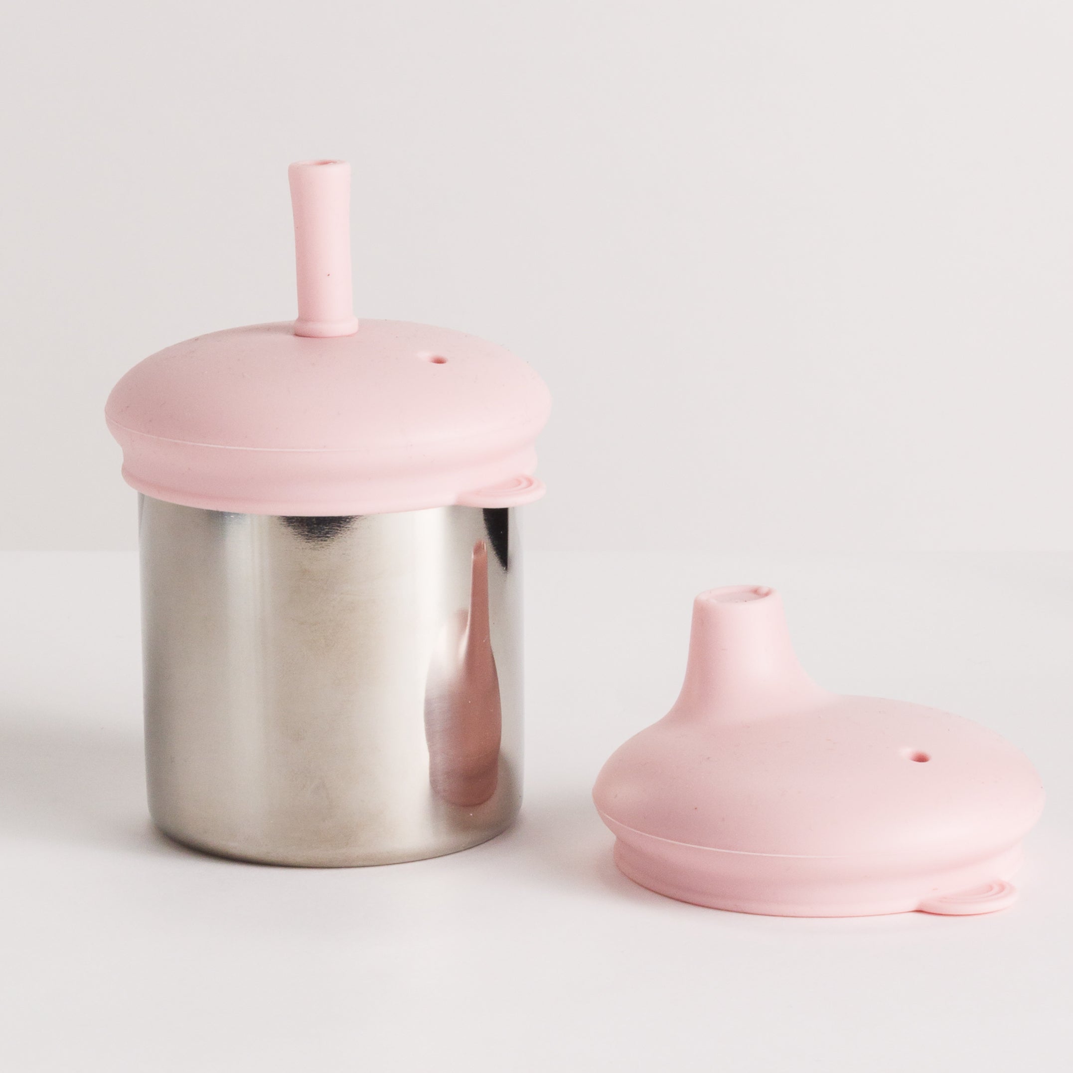 Nestling Stainless Insulated Sip and Straw Cup Dusty Pink