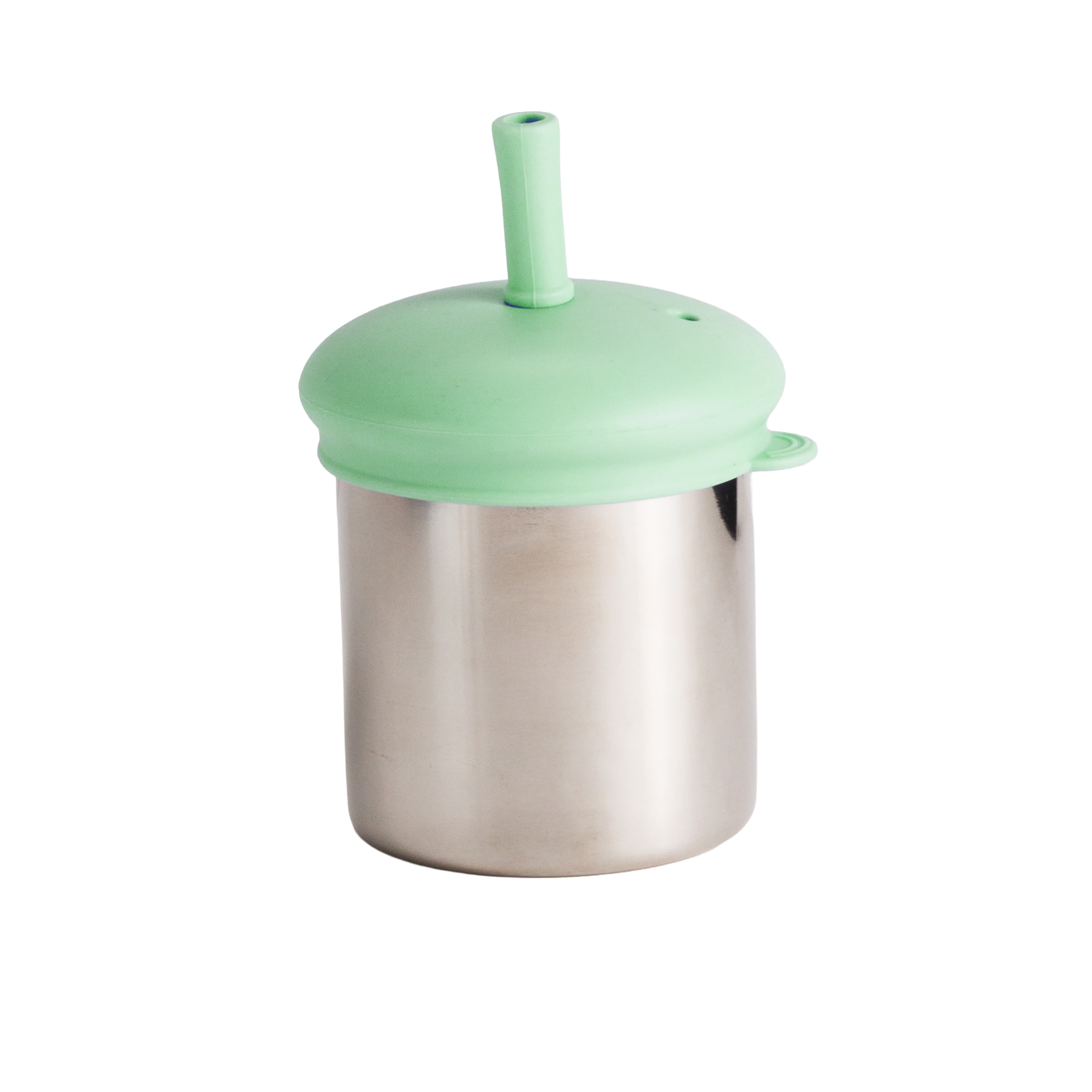 Nestling Stainless Insulated Sip and Straw Cup Sage