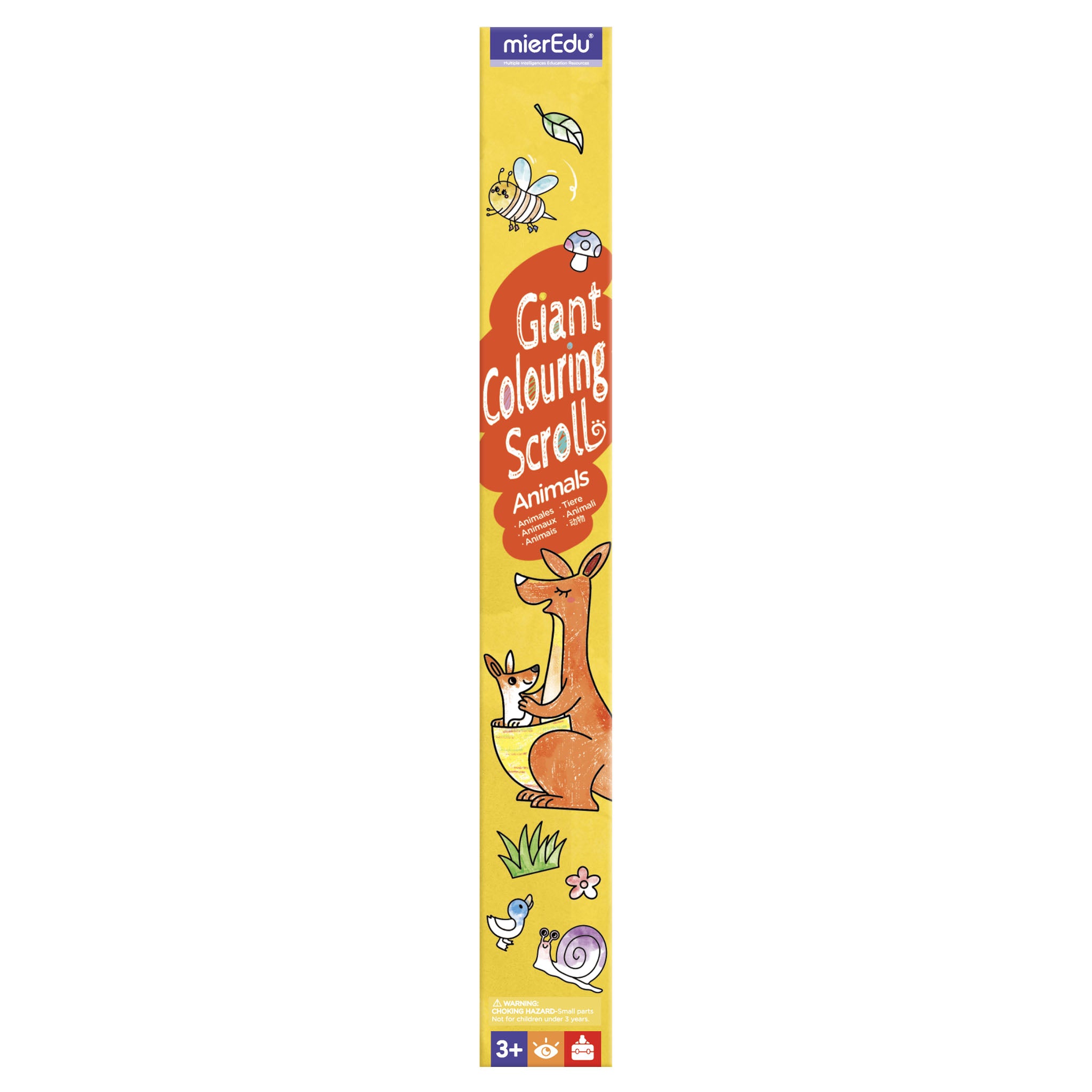 mierEdu Giant Colouring Scroll Animals