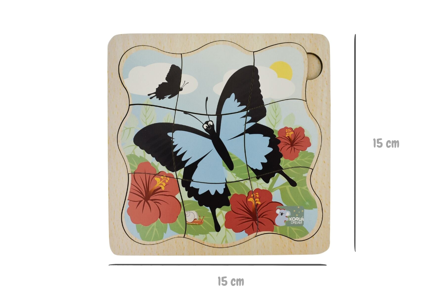 Wooden Bush Buddies Life Cycle Layer Puzzle Ulysses Butterfly