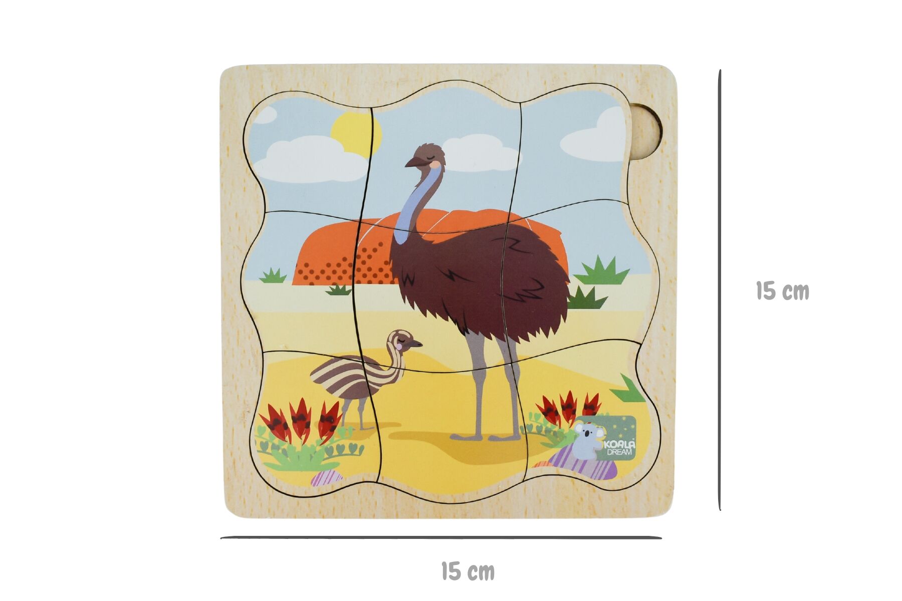 Wooden Bush Buddies Life Cycle Layer Puzzle Emu