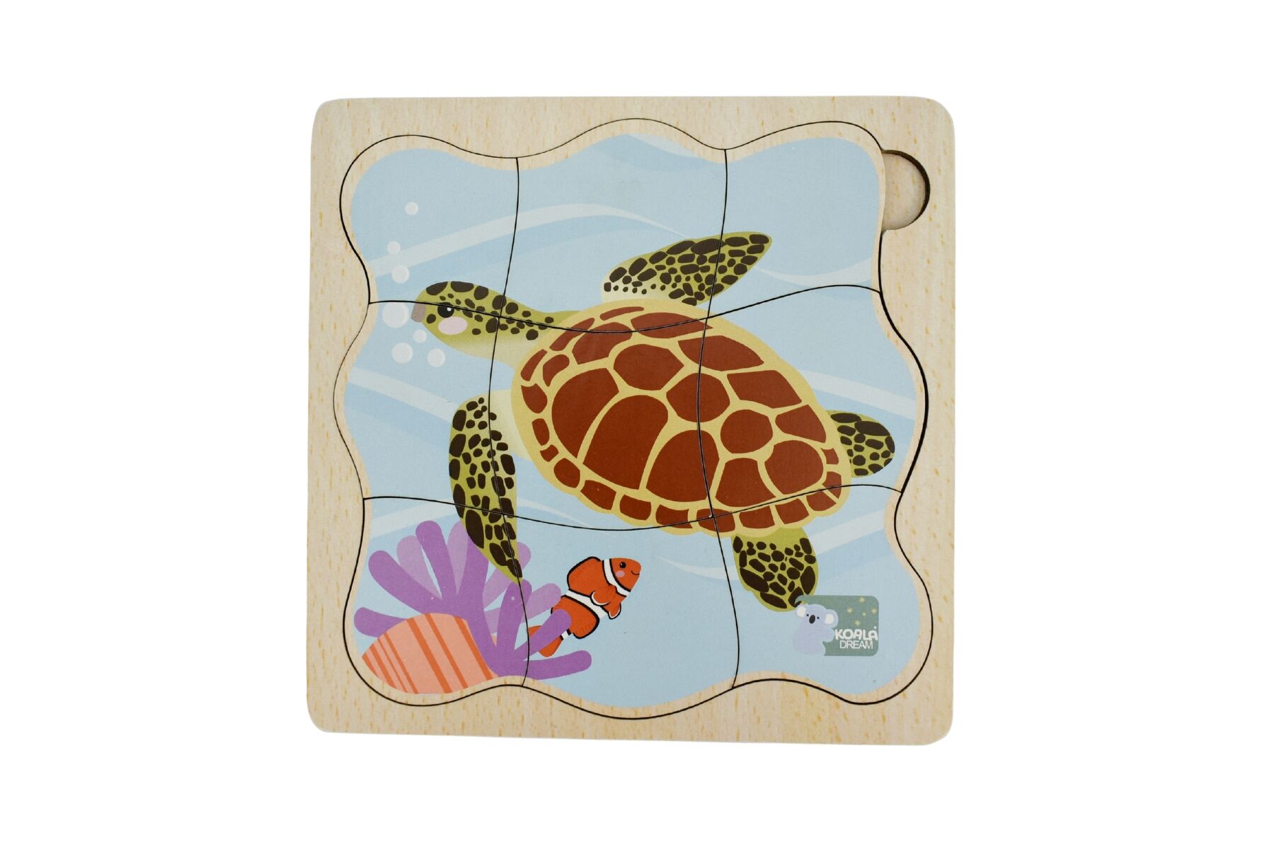 Wooden Bush Buddies Life Cycle Layer Puzzle Green Sea Turtle