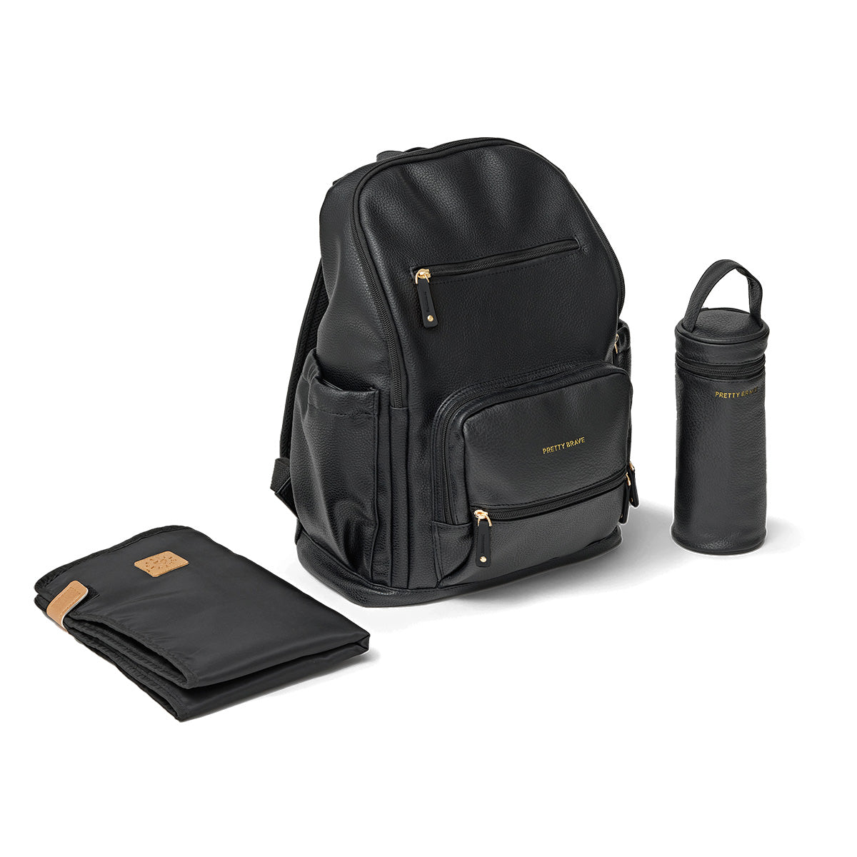 Pretty Brave Chloe Backpack Black Pebbled
