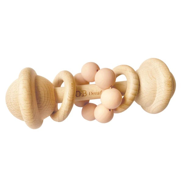 Ob Designs Eco Friendly Beechwood And Silicone Rattle