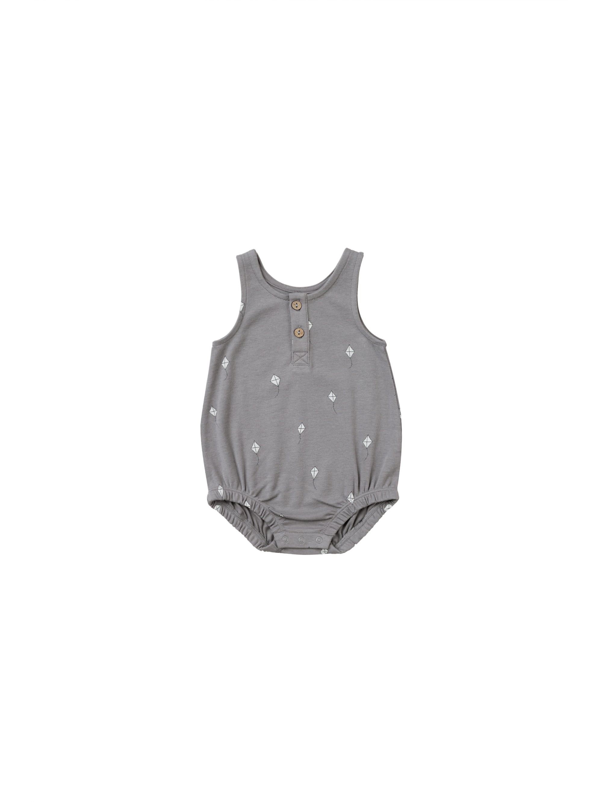 Quincy Mae Sleeveless Bubble Romper - Kites