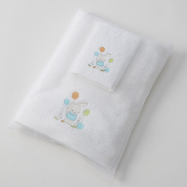 Baby Bath Towel & Matching Face Washer Gift Set