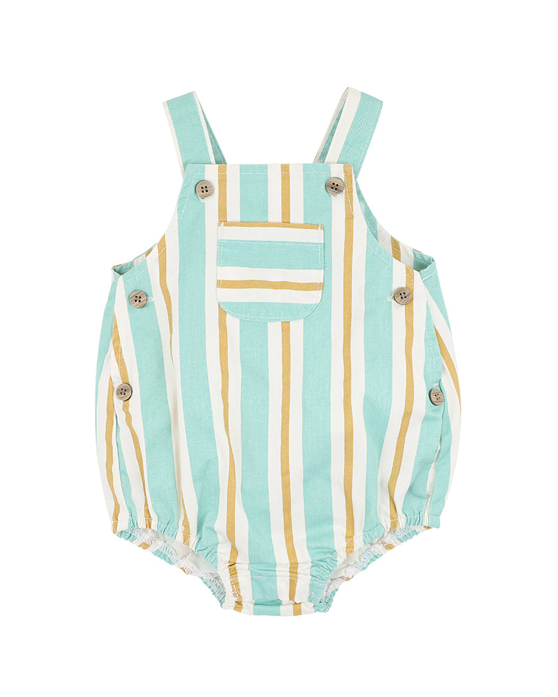 Fox and Finch Surfs Up Stripe Overalls