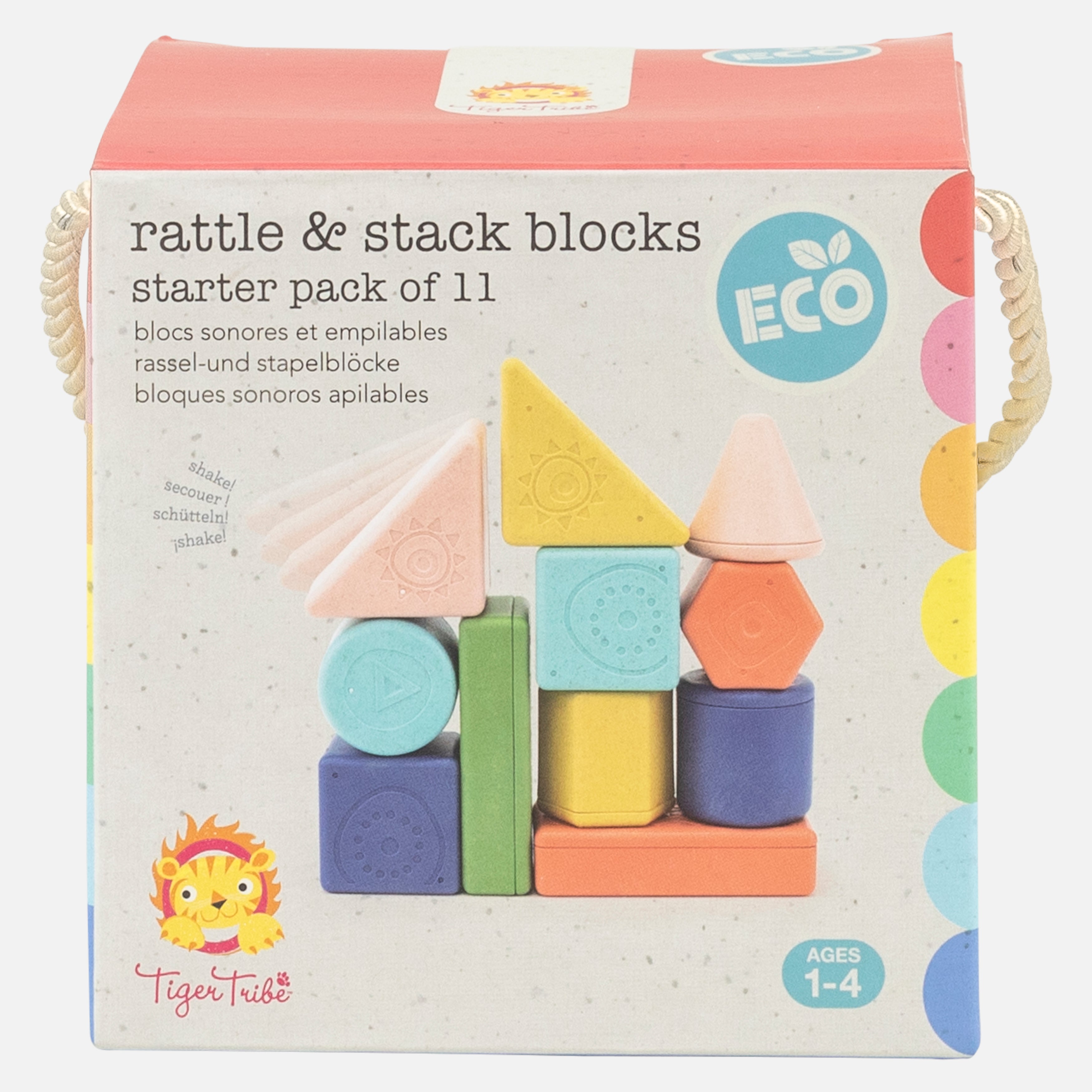 Tiger Tribe Rattle & Stack Blocks - Starter Pack Of 11