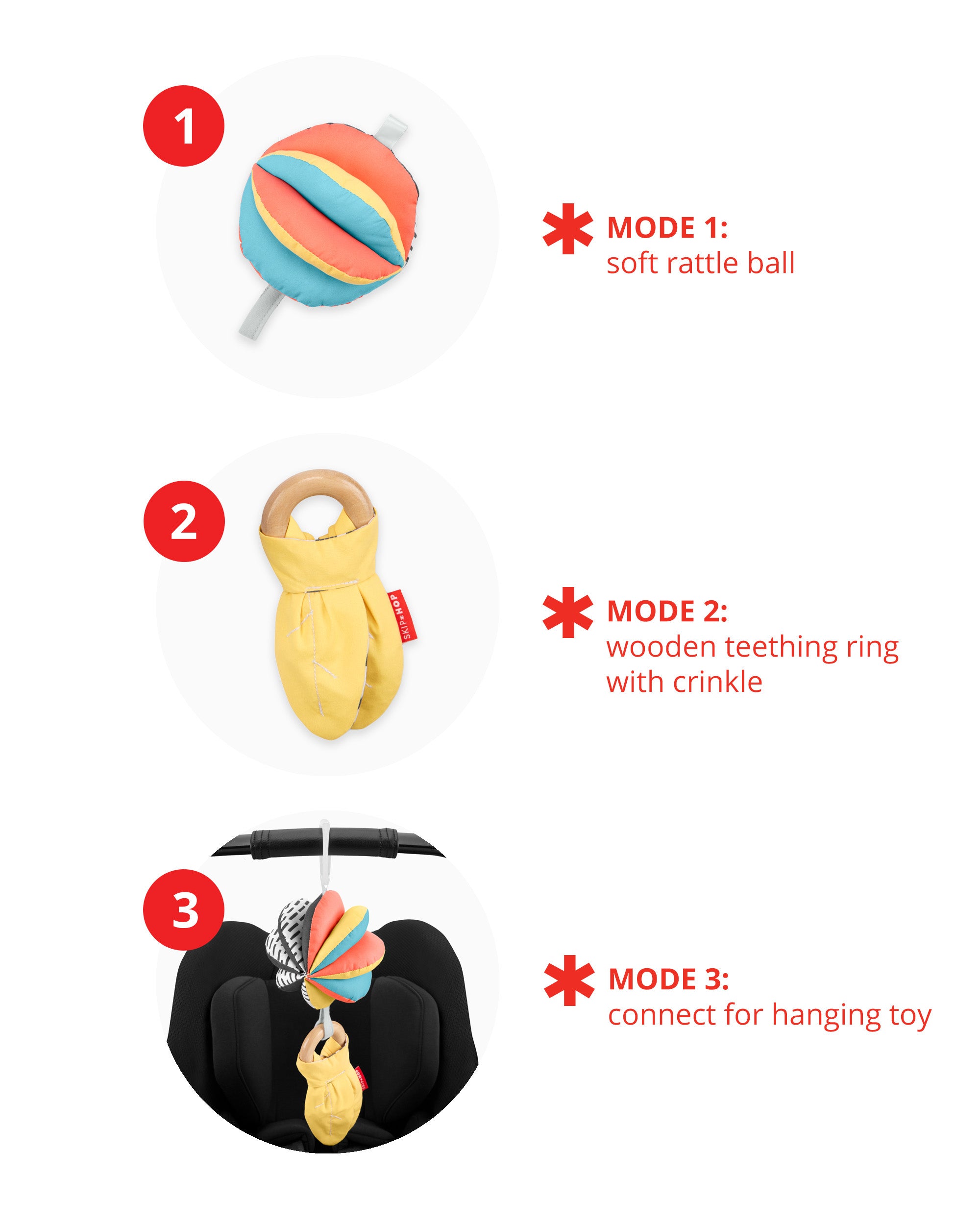 Skip Hop Discoverosity 3 In 1 Classic Stroller Toy