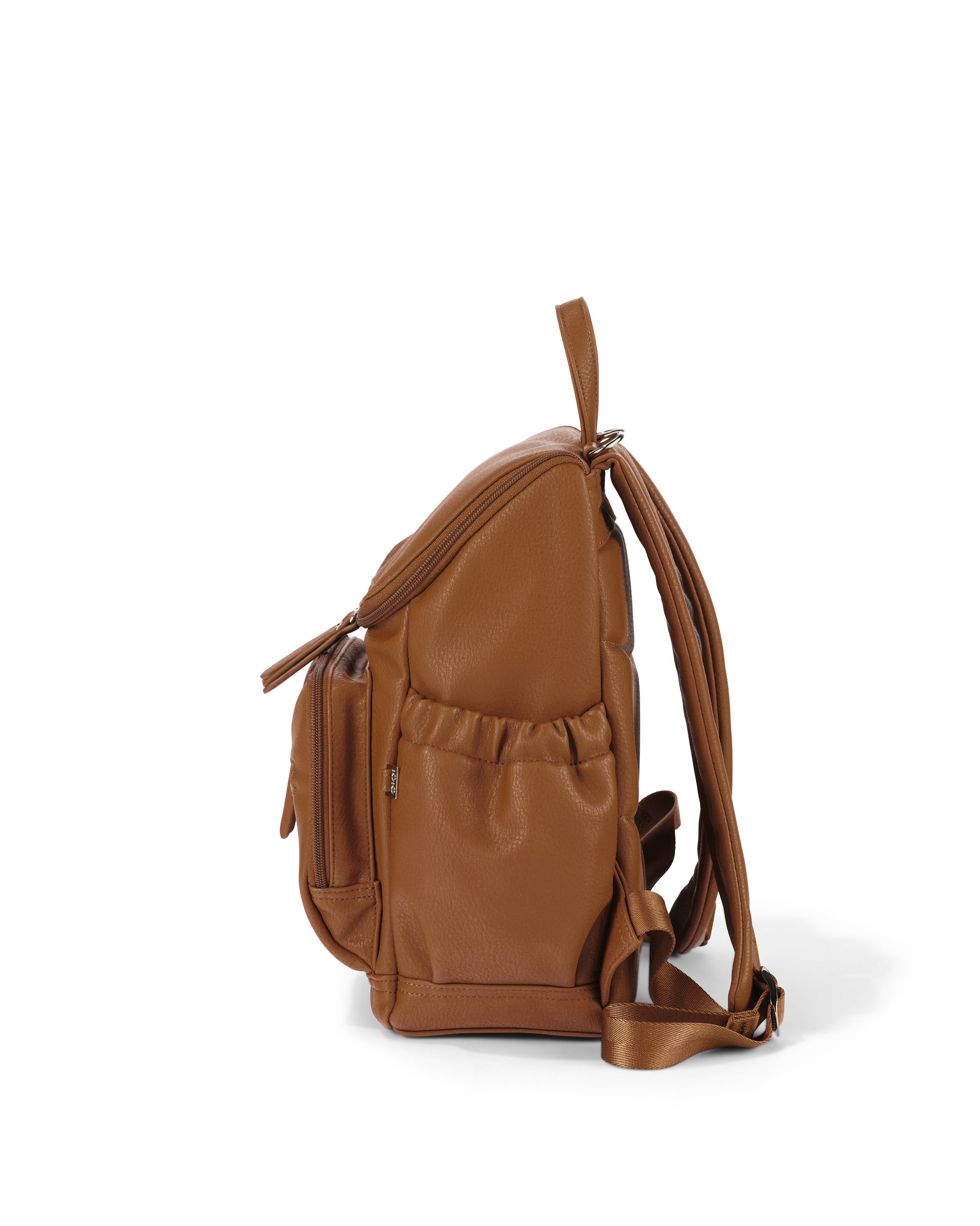 Oioi Signature Mini Backpack - Chestnut Vegan Leather