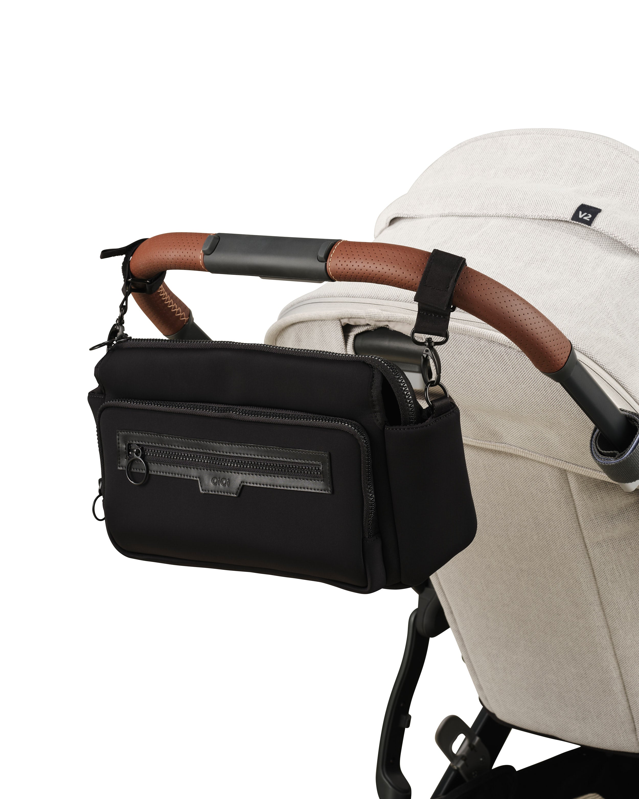Oioi Multitasker Pram Caddy - Black Neoprene