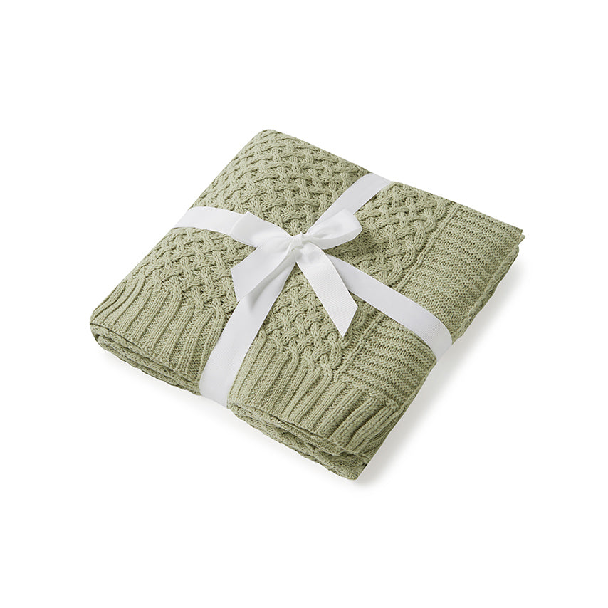 Snuggle Hunny Dewkist Diamond Knit Organic Baby Blanket
