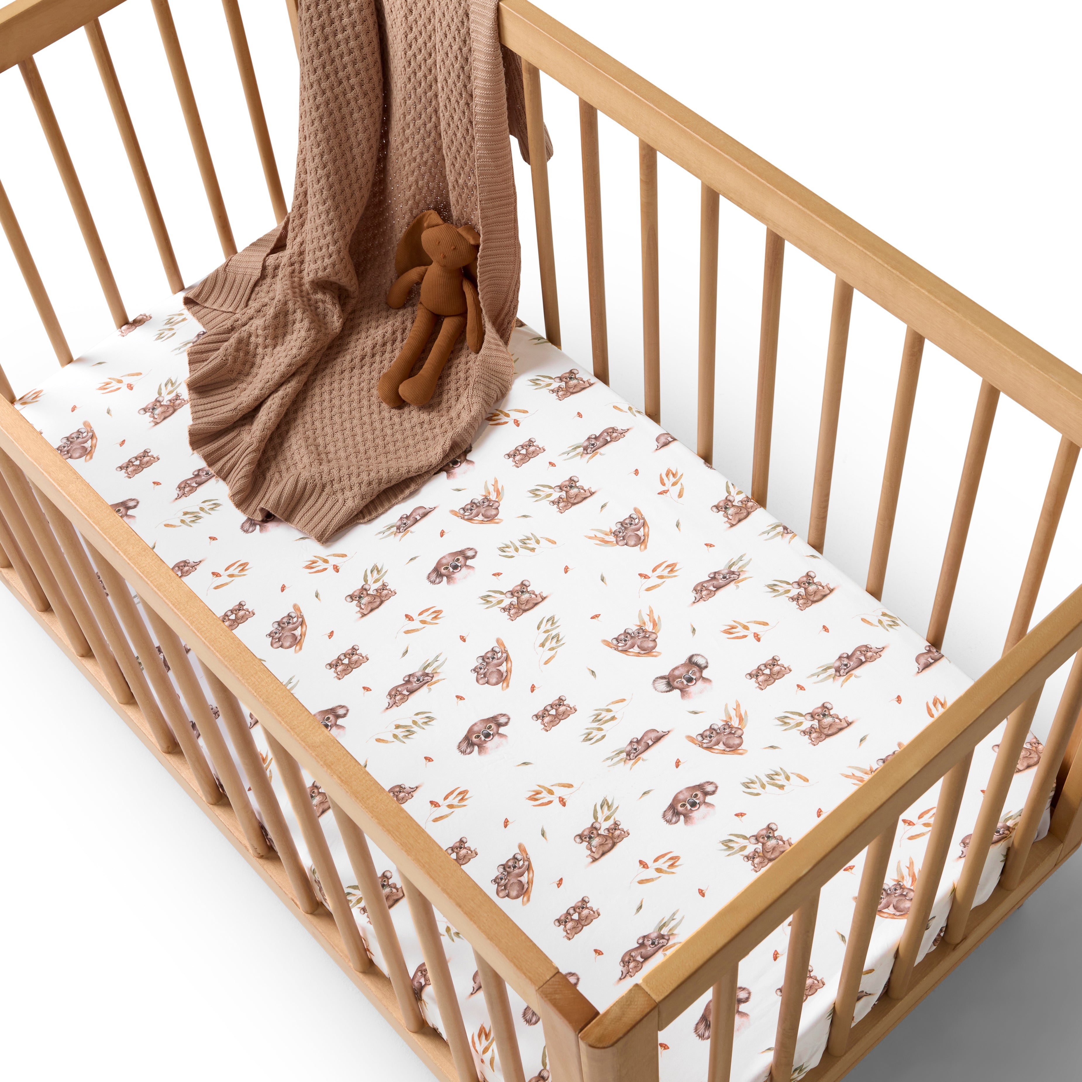 Snuggle Hunny Koala Organic Fitted Cot Sheet