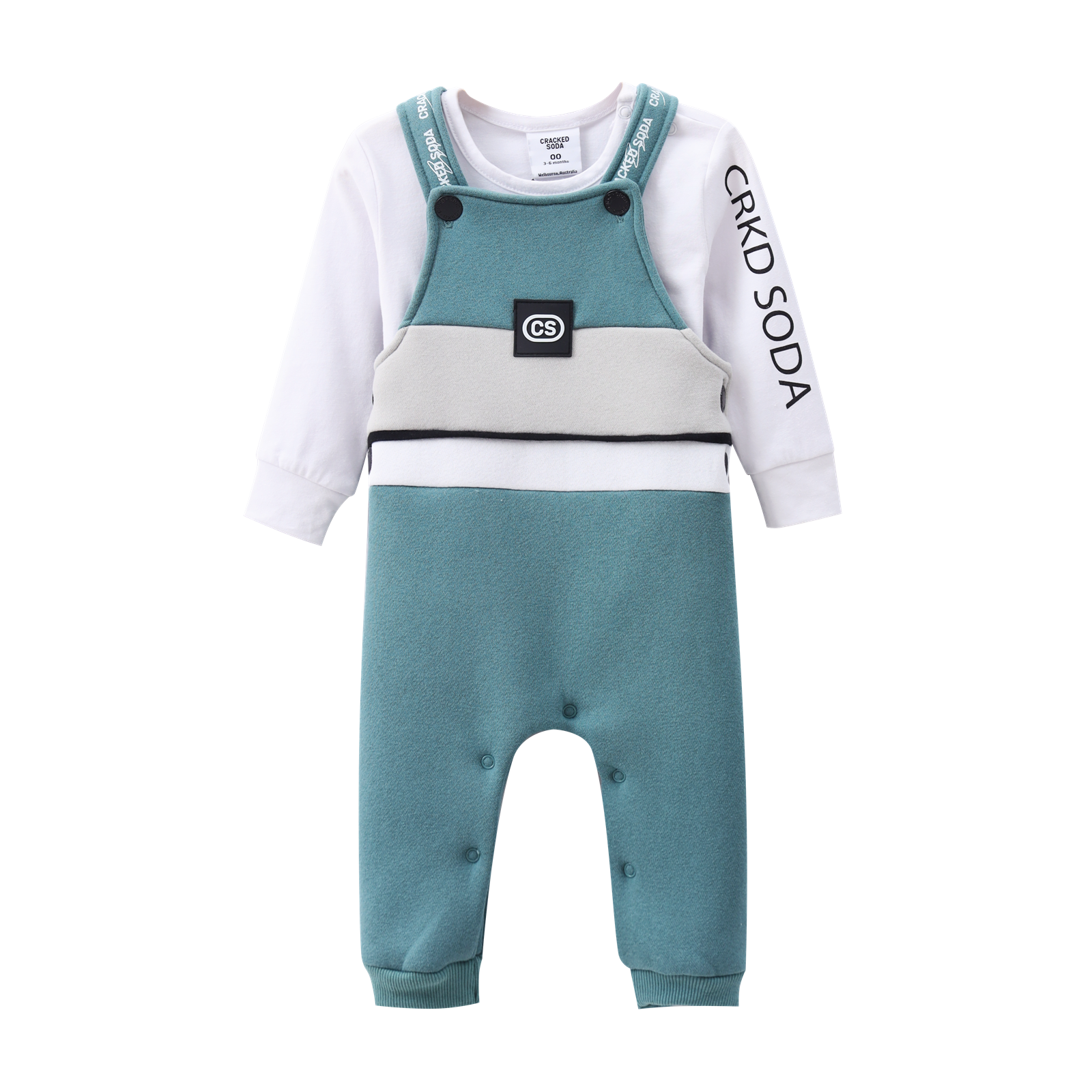 Cracked Soda Charlie Detailed Overall Set - Fern