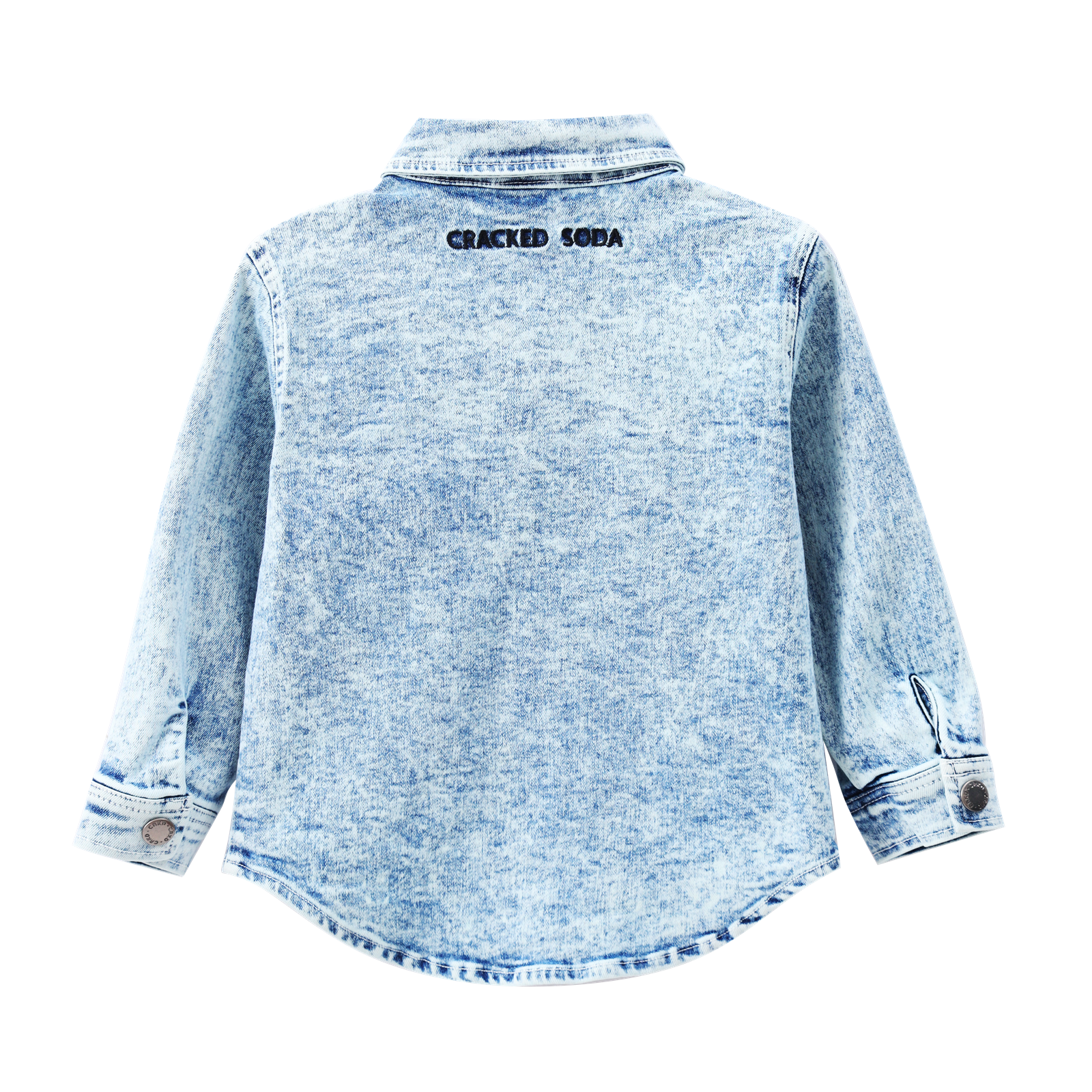 Cracked Soda Jj Denim Shirt Jacket Blue Denim