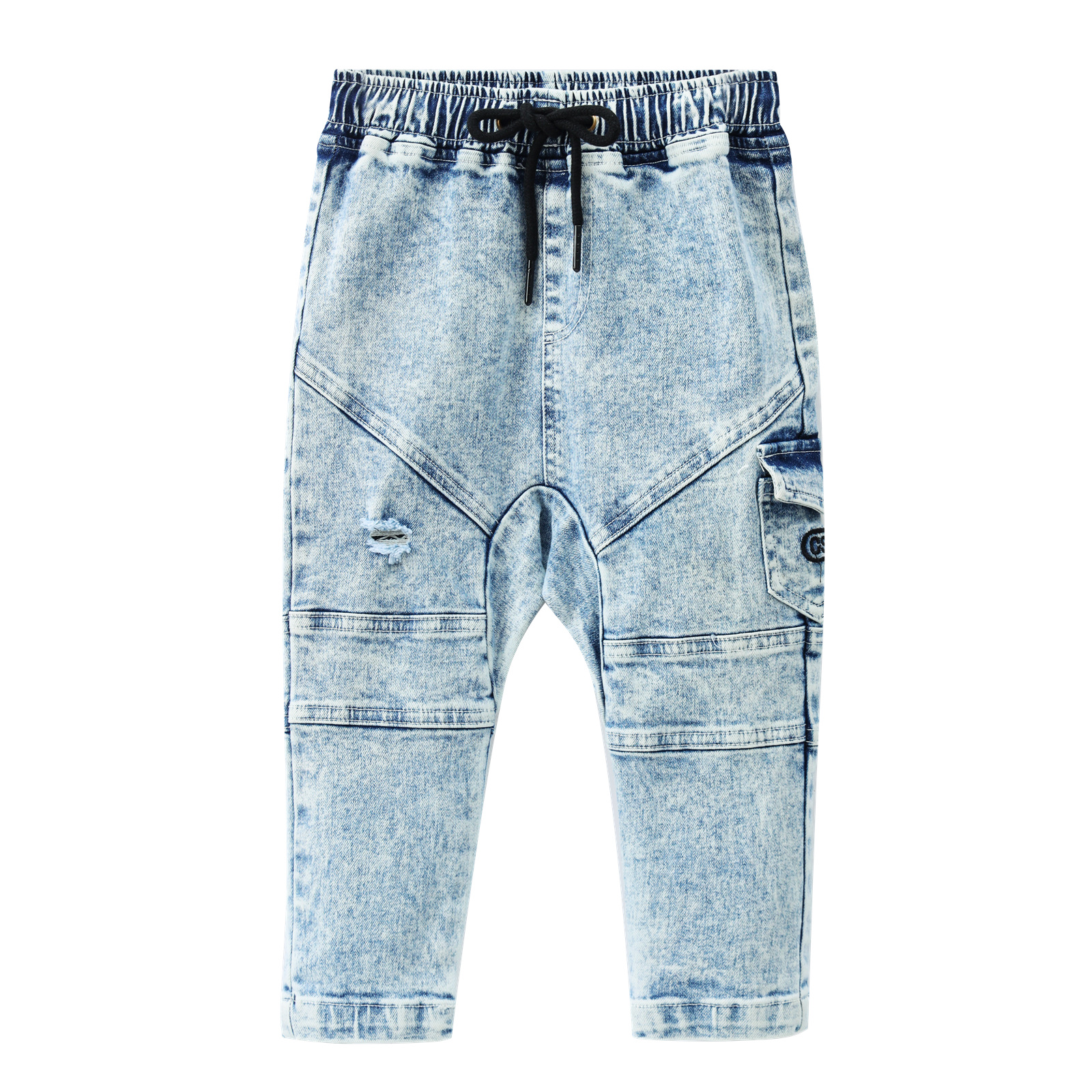 Cracked Soda Cs Detailed Pocket Jeans - Blue Denim