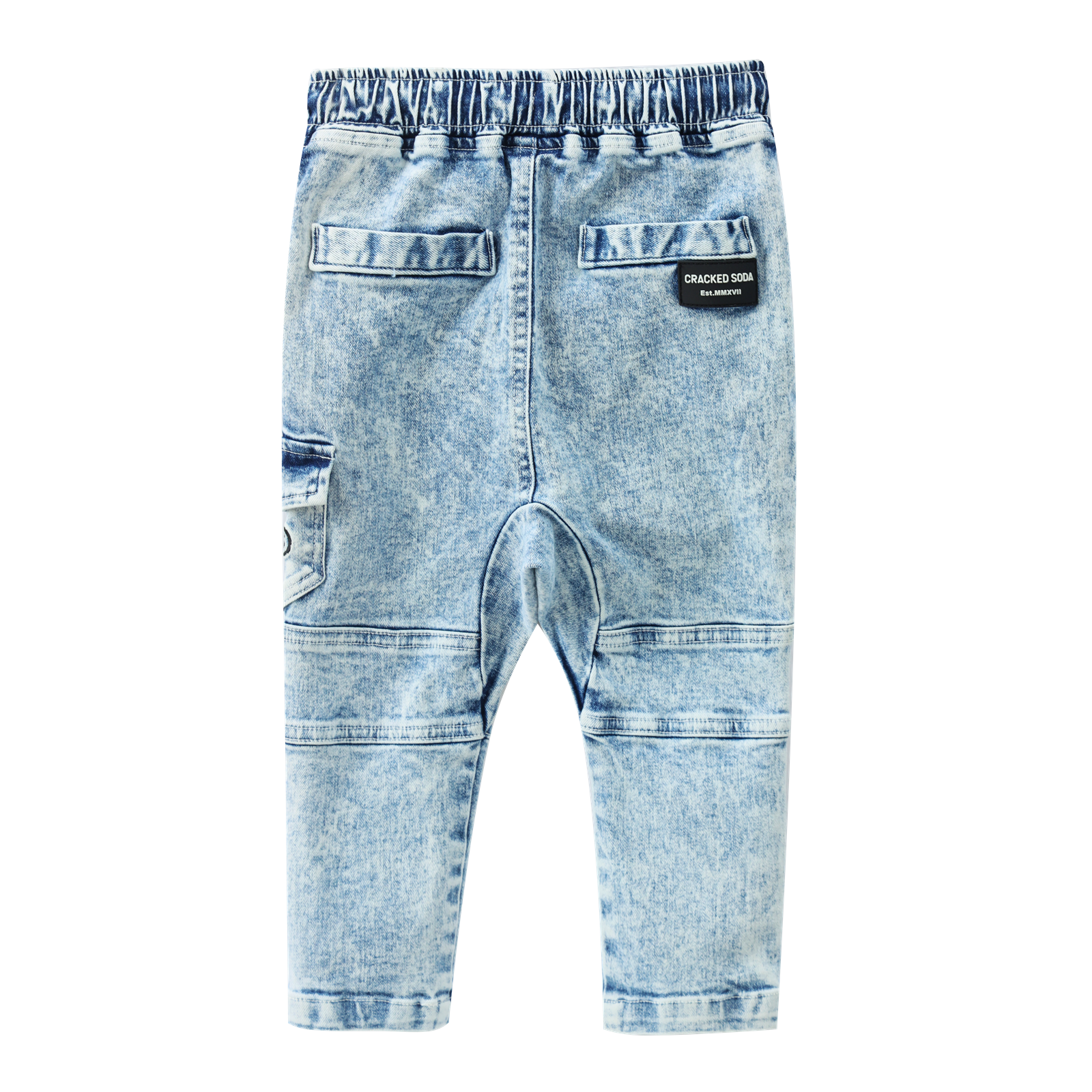Cracked Soda Cs Detailed Pocket Jeans - Blue Denim