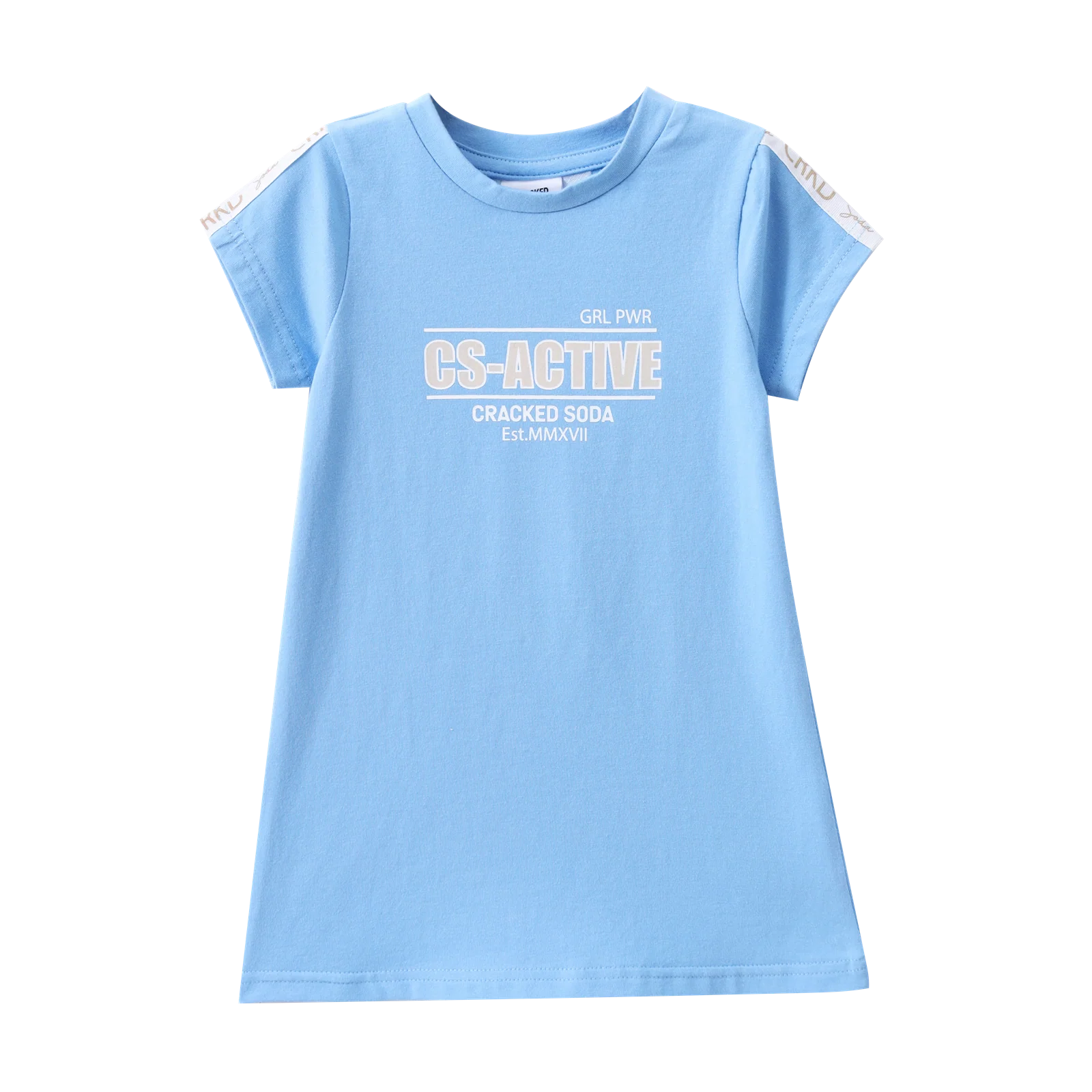Cracked Soda Ava Basic Summer Dress Blue