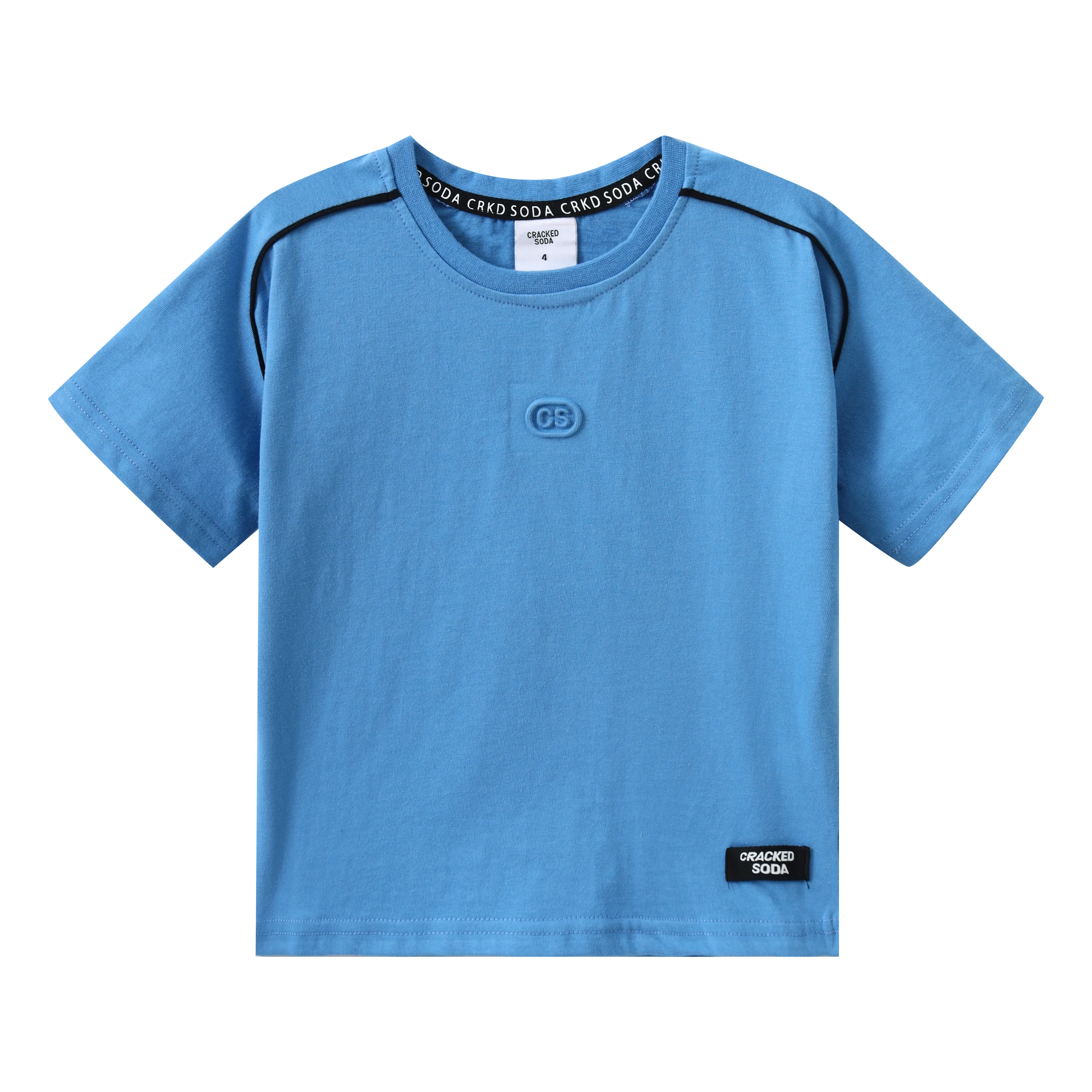Cracked Soda Ezra Piping Tee Blue