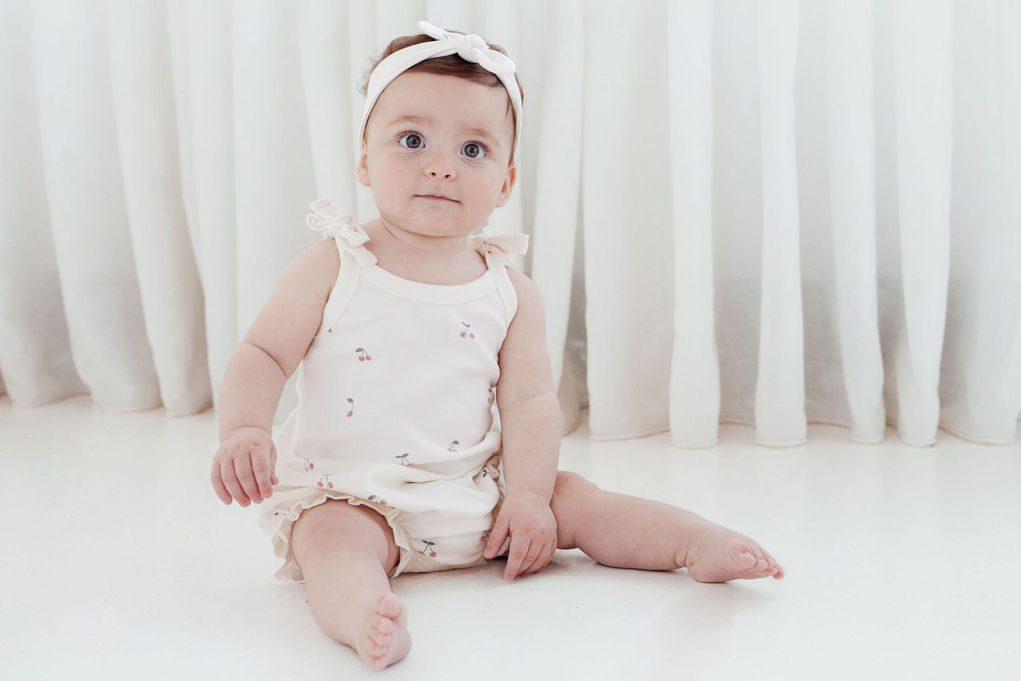 Aster & Oak Cherry Bubble Romper
