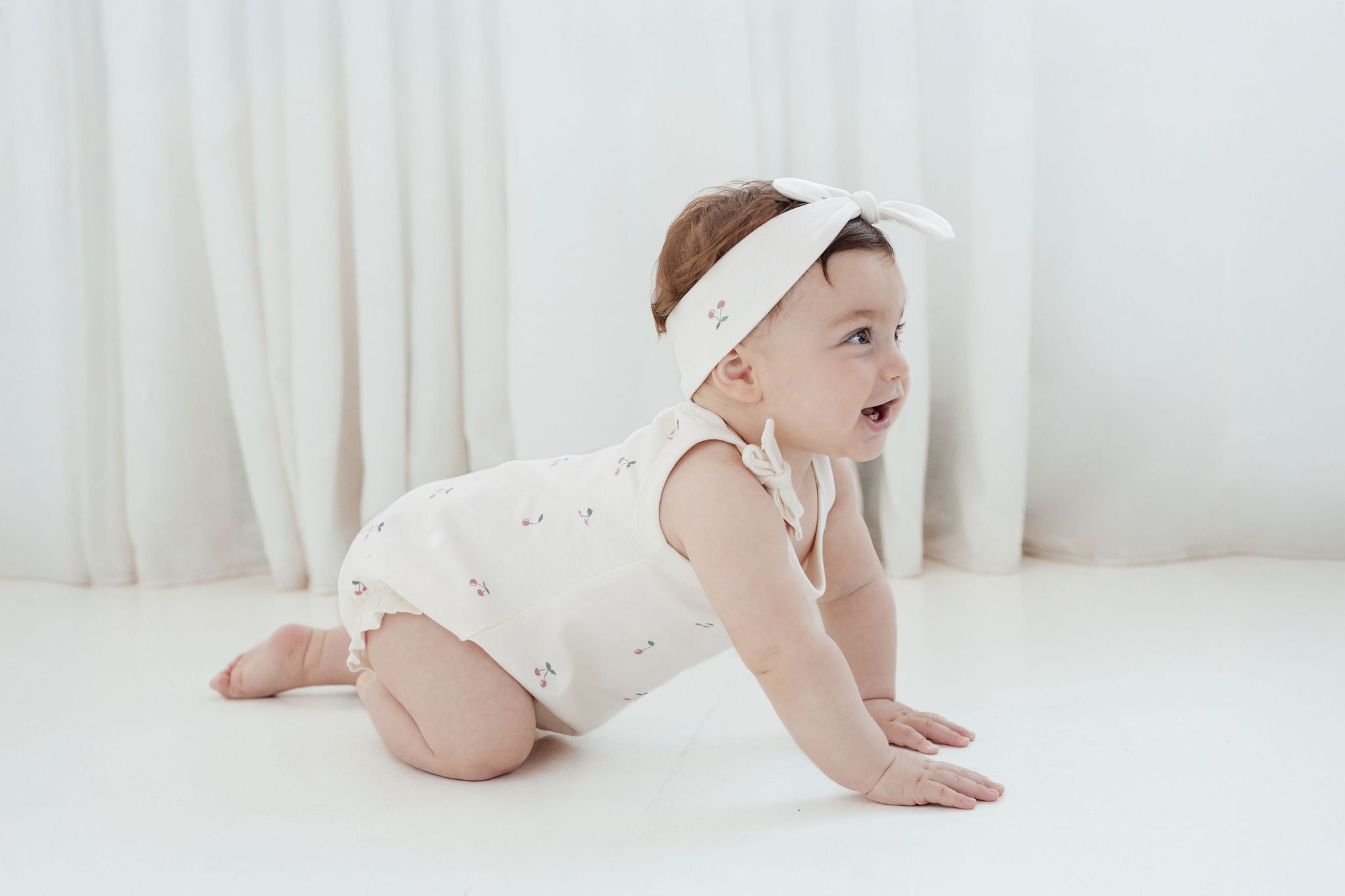 Aster & Oak Cherry Bubble Romper