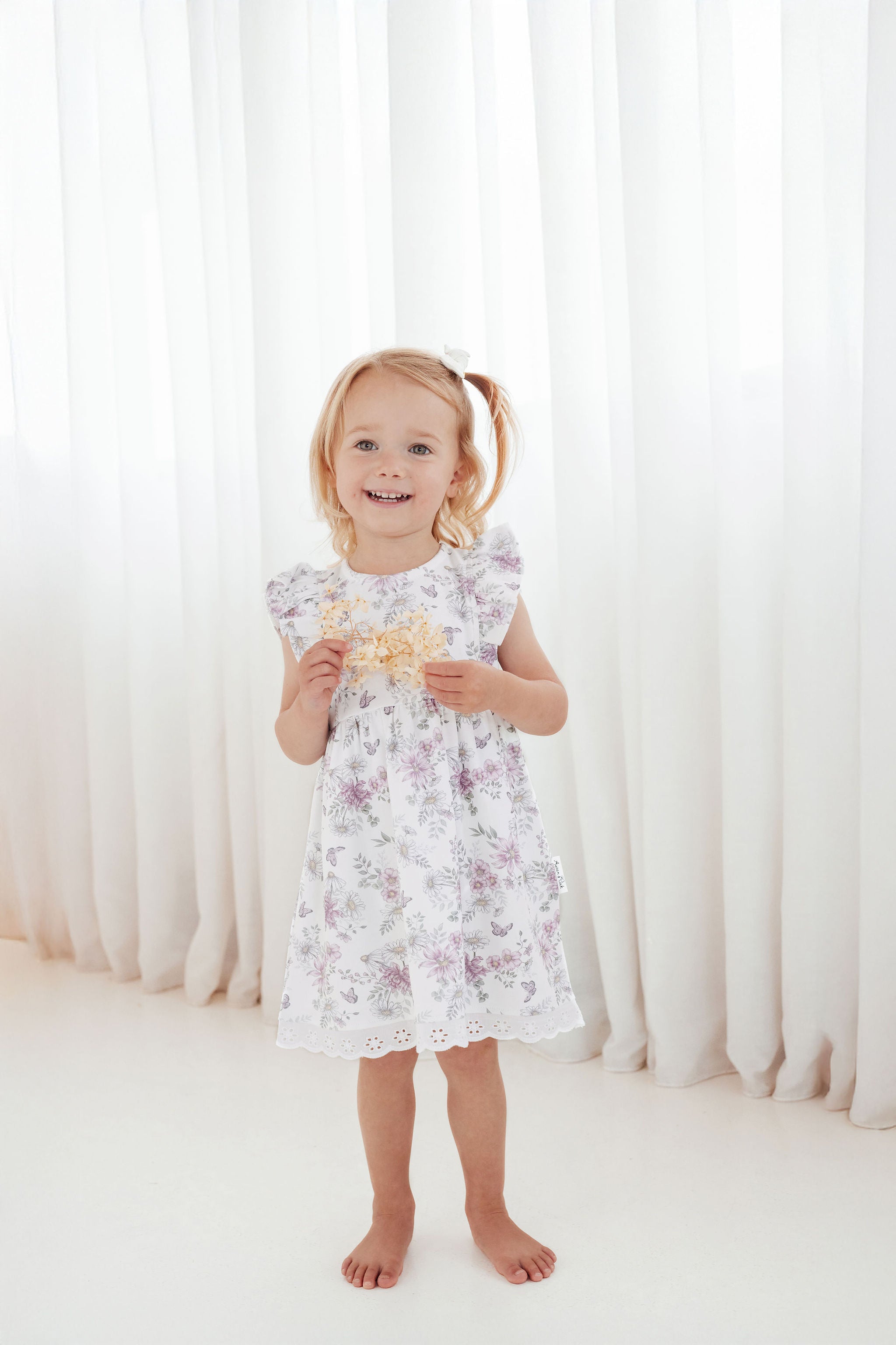 Aster & Oak Daisy Floral Ruffle Dress