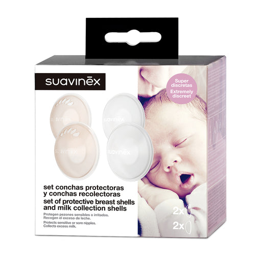 Suavinex Set Of Protective Breast Shells And Milk Collection Shells