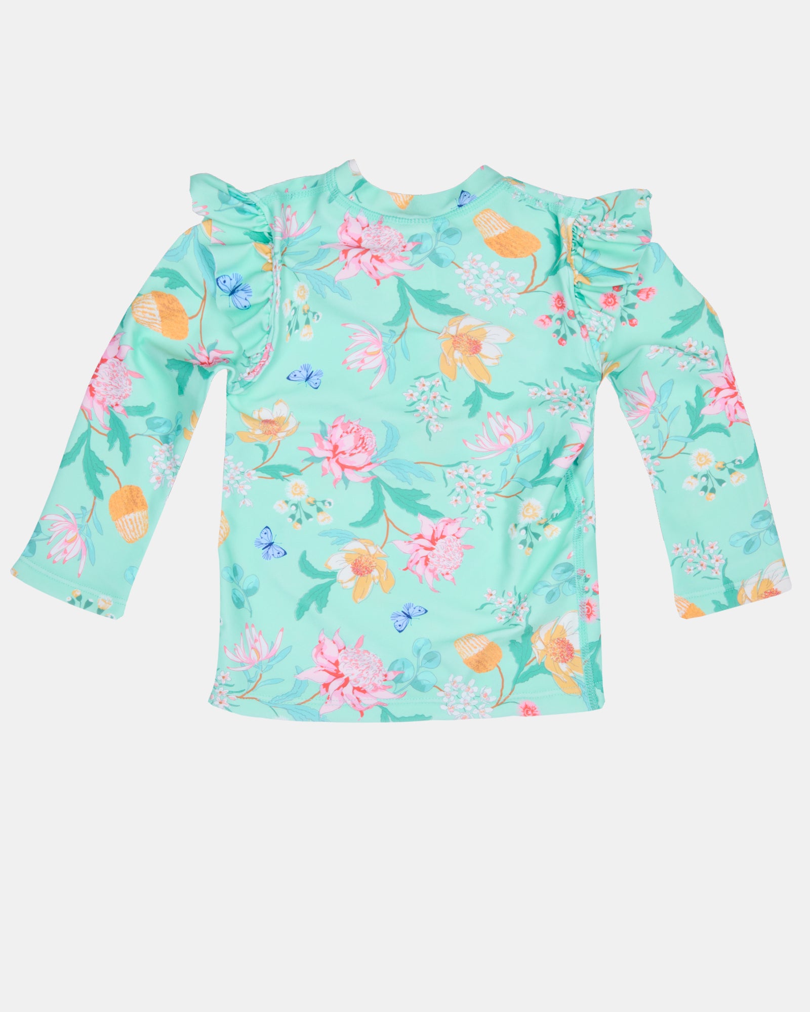 Toshi Swim Rashie Long Sleeve Ripple - Waratah Mint