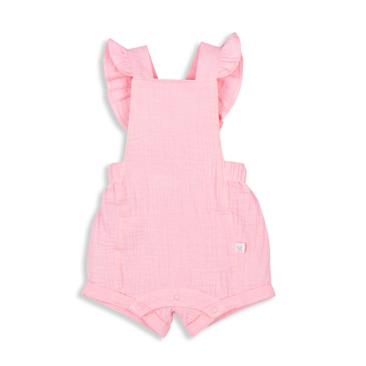 Tiny Twig Frill Short Overall Bubblegum