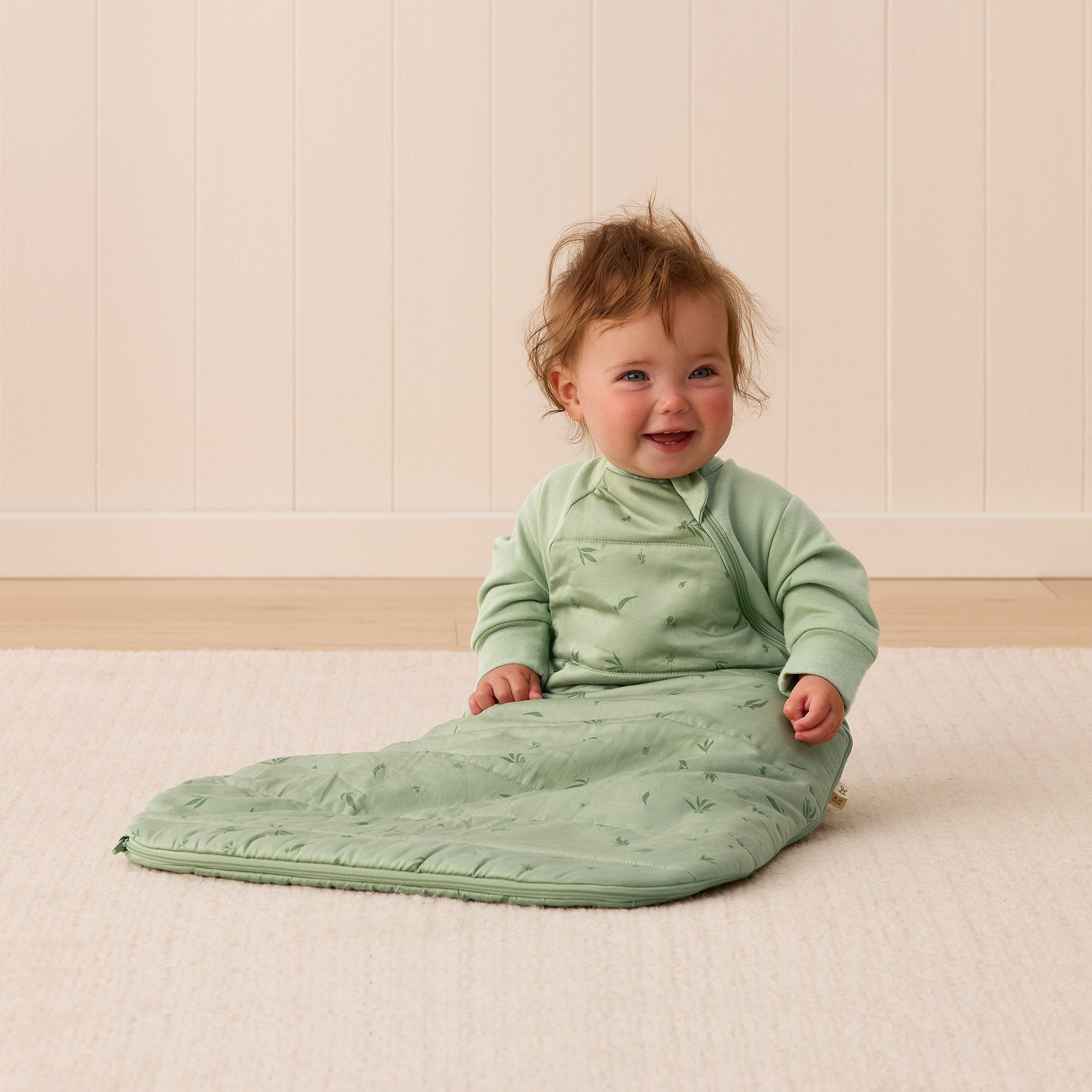 ergoPouch Side Zip Sheeting Bag Willow 2.5 tog