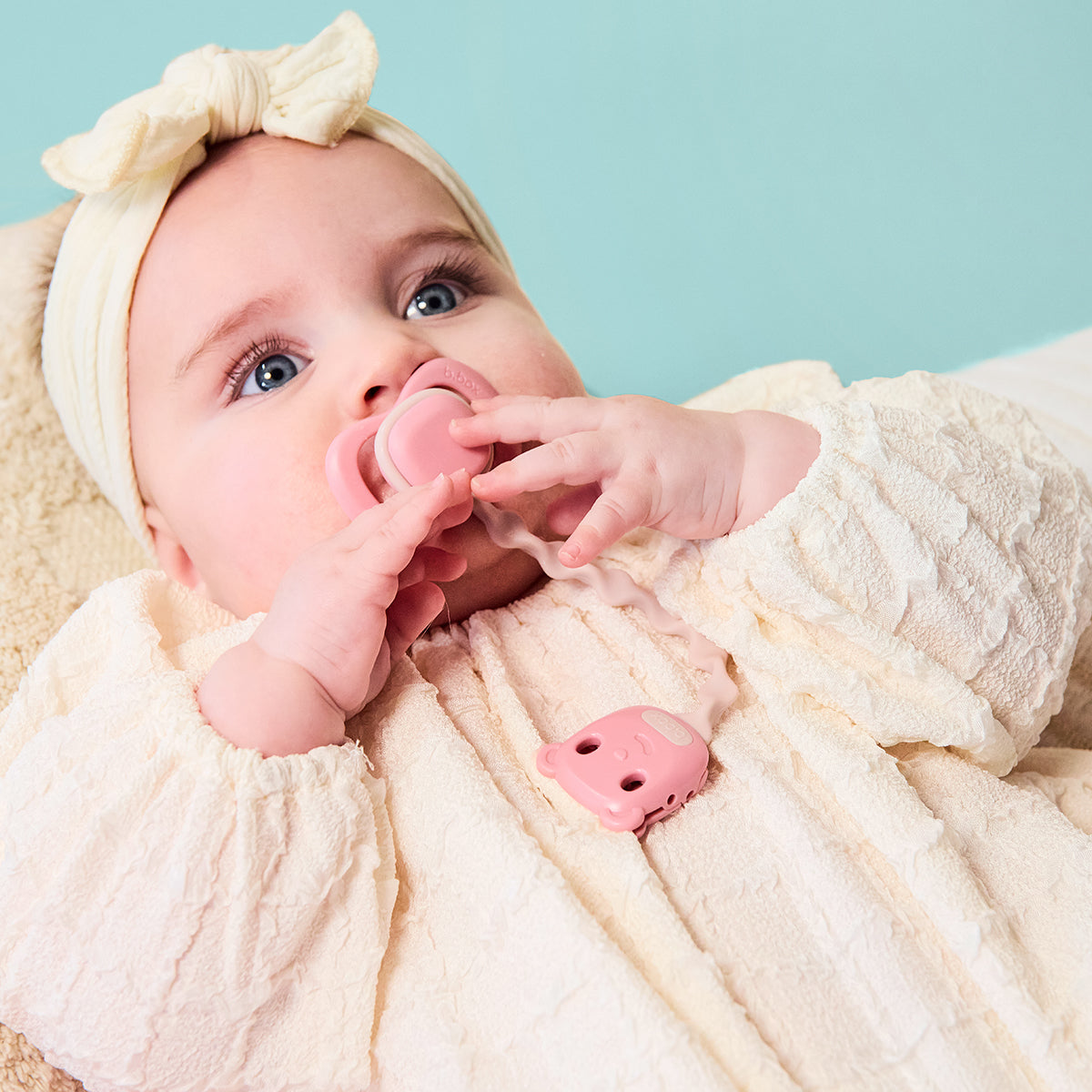 b.box Soother Clips Blush/Vanilla