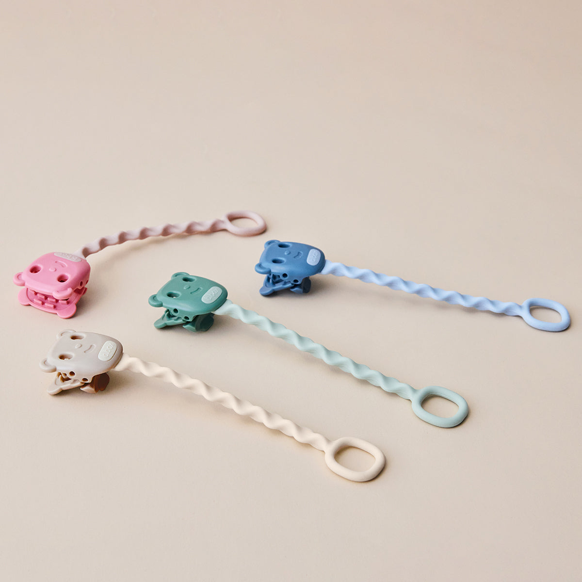 b.box Soother Clips Sage/Ocean