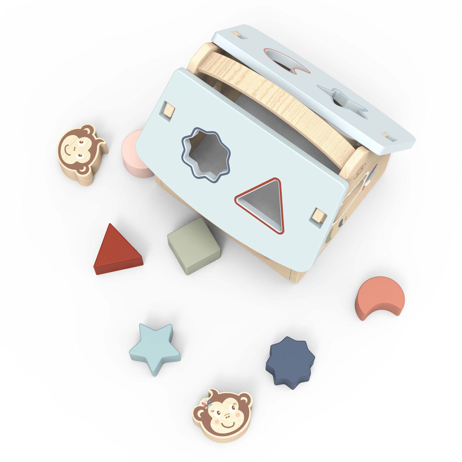 Speedy Monkey House Shape Sorter With 8 Blocks