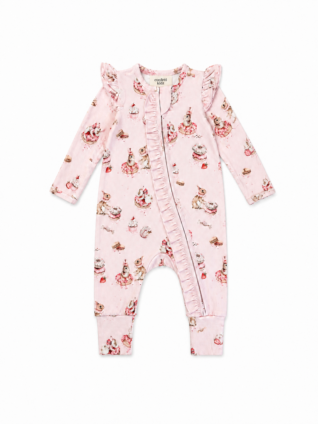 Confetti Kidz Bamboo Zipsuit Sugar Bunnies