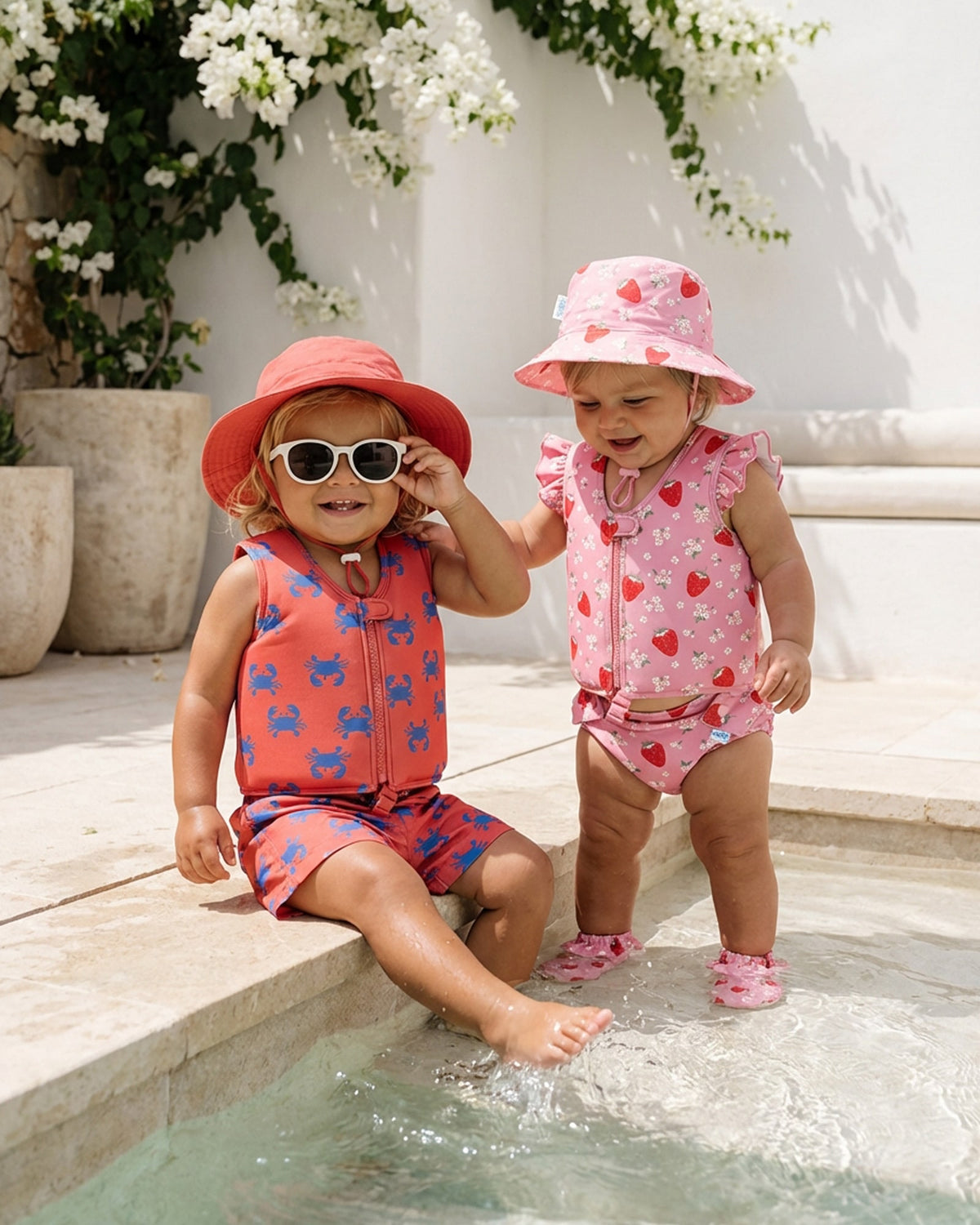 Toshi Swim Float Vest Twinkle Strawberry