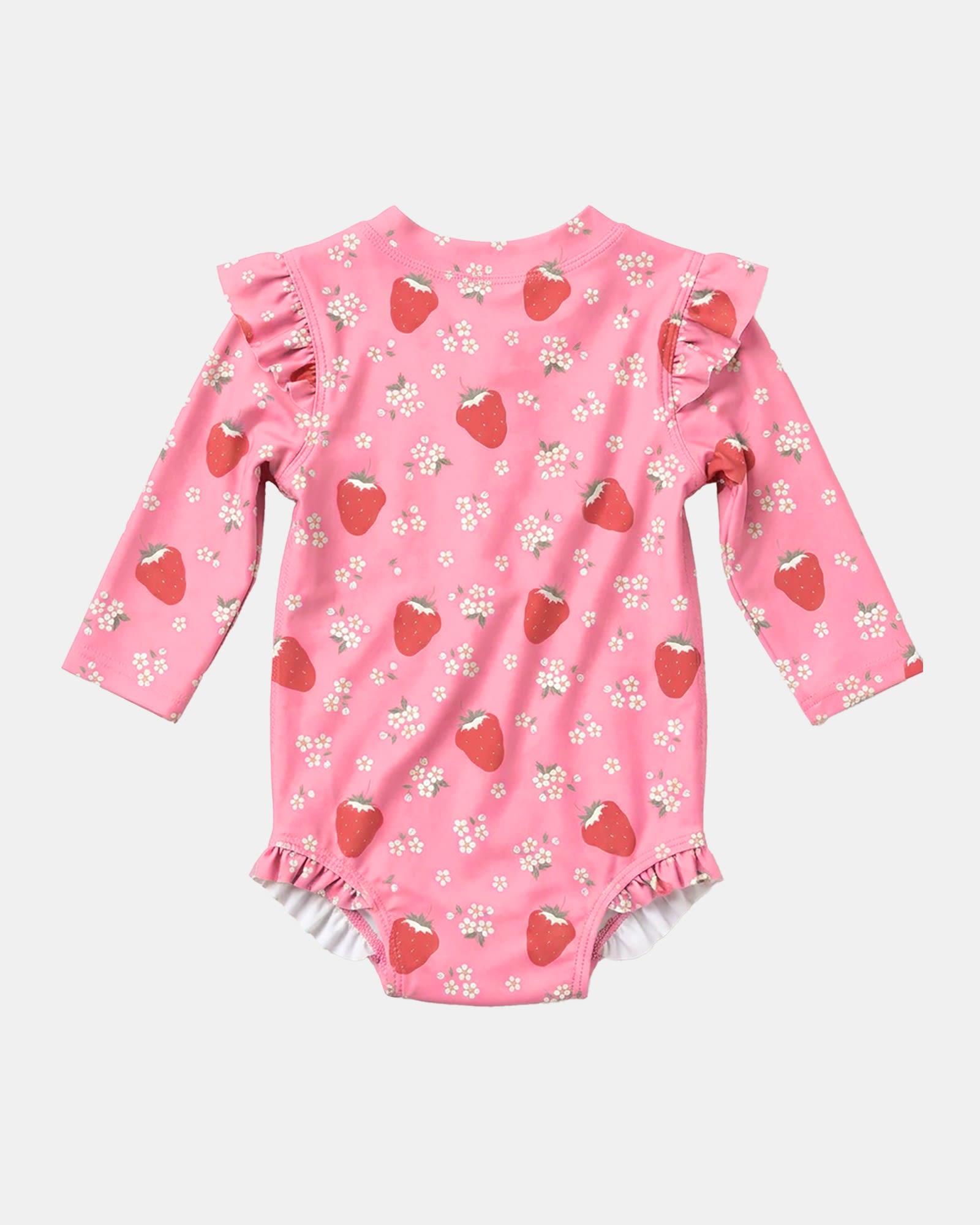 Toshi Swim Onesie Long Sleeve Twinkle Strawberry