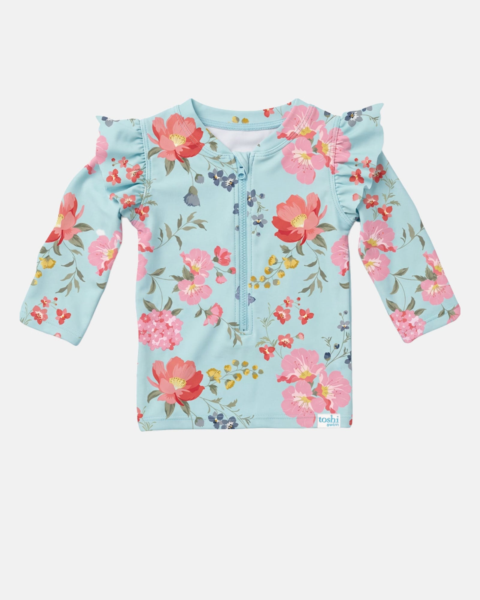 Toshi Swim Rashie Long Sleeve Twinkle Aqua Garden