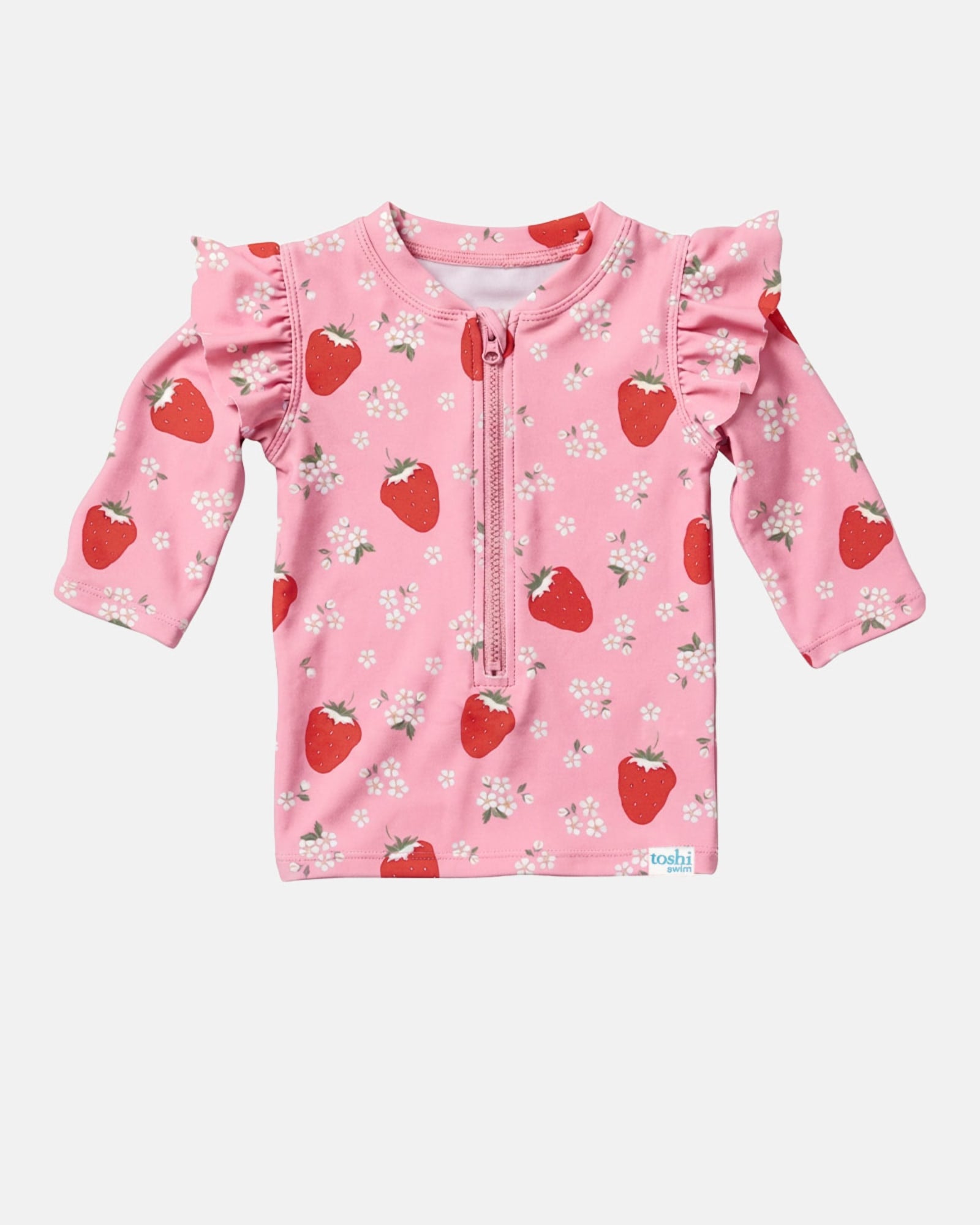 Toshi Swim Rashie Long Sleeve Twinkle Strawberry