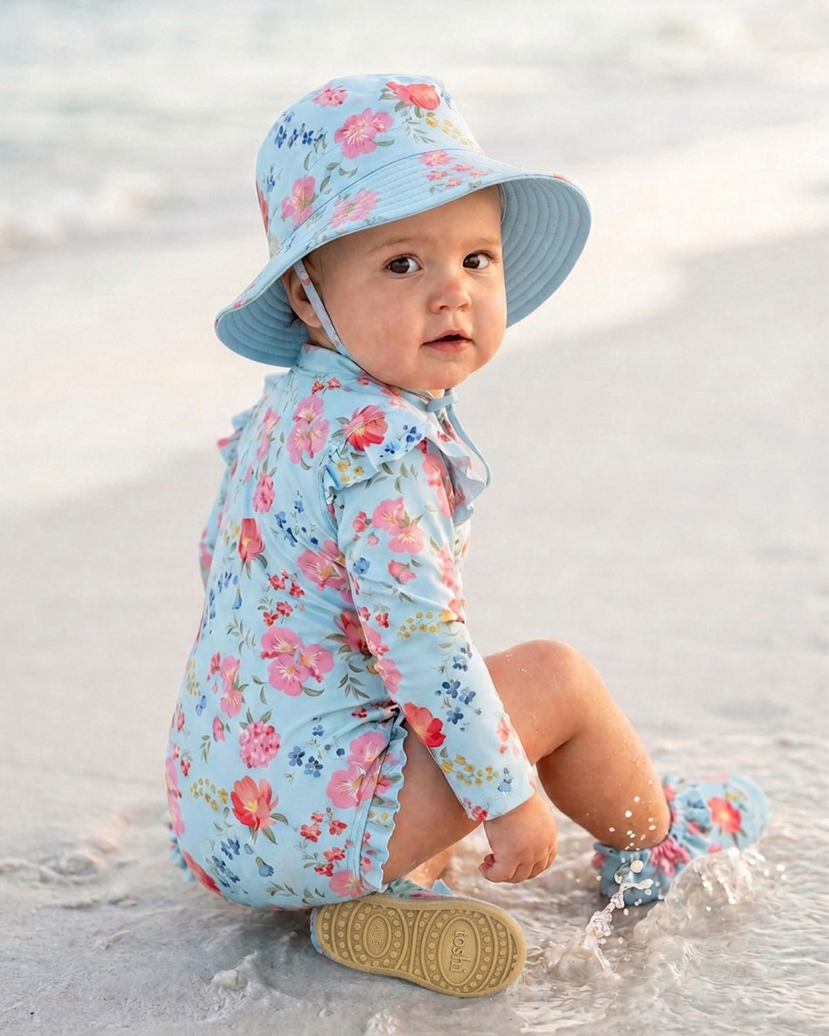 Toshi Swim Water Shoes Twinkle Aqua Garden