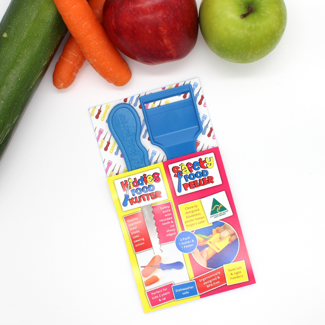 Kiddies Safety Food Kutter And Safety Food Peeler -twin Pack