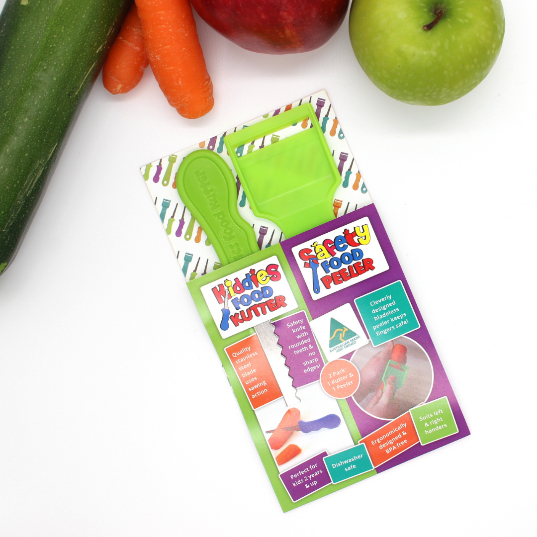 Kiddies Safety Food Kutter And Safety Food Peeler -twin Pack