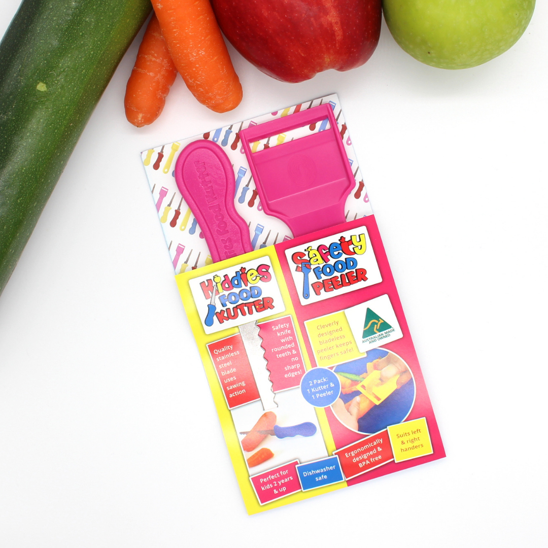 Kiddies Safety Food Kutter And Safety Food Peeler -twin Pack