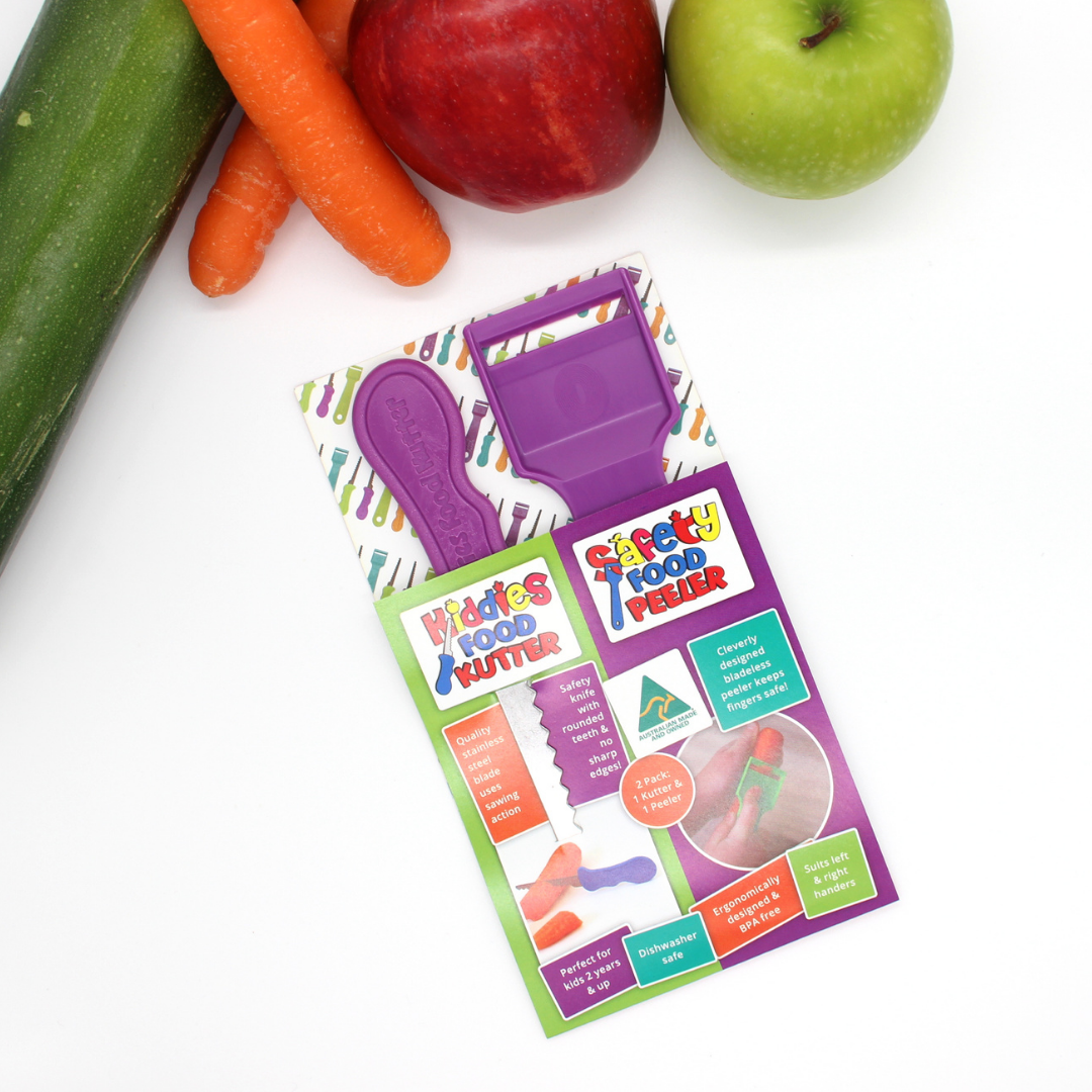 Kiddies Safety Food Kutter And Safety Food Peeler -twin Pack